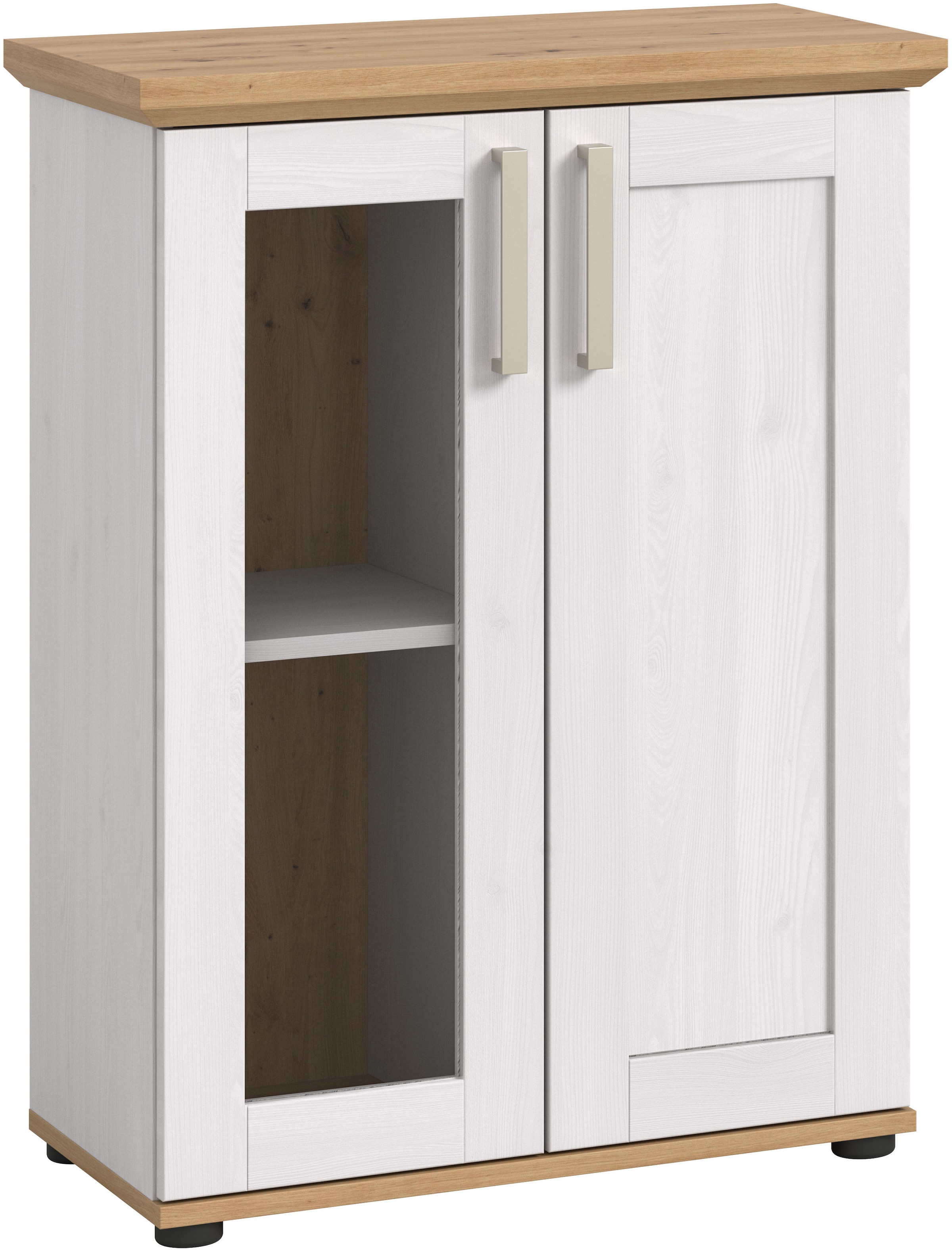 Home affaire Vitrine »Cosenza, Höhe 80 cm, 2 Türen, 2Fächer«, (1 St.), Vitrine, Höhe 88 cm, Wohnzimmer, Esszimmer