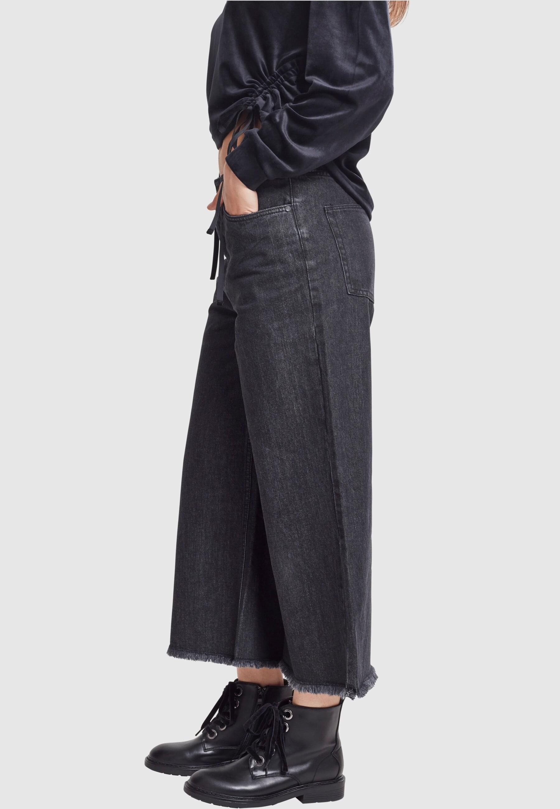 URBAN CLASSICS Bequeme Jeans »Urban Classics Damen Ladies Denim Culotte«, (1 tlg.)