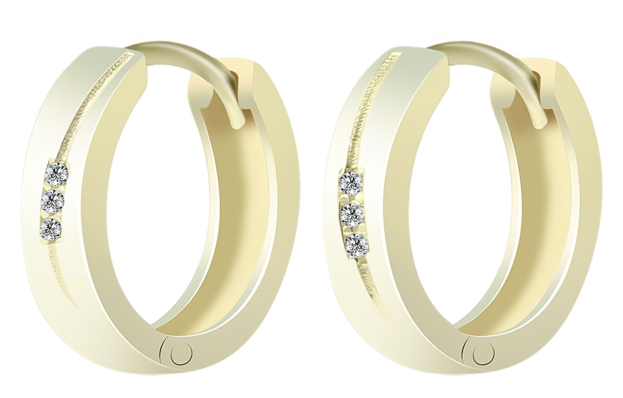 Adelia´s Klappcreolen "Damen Ohrringe – Klappcreole aus 333 Gold mit Zirkon günstig online kaufen