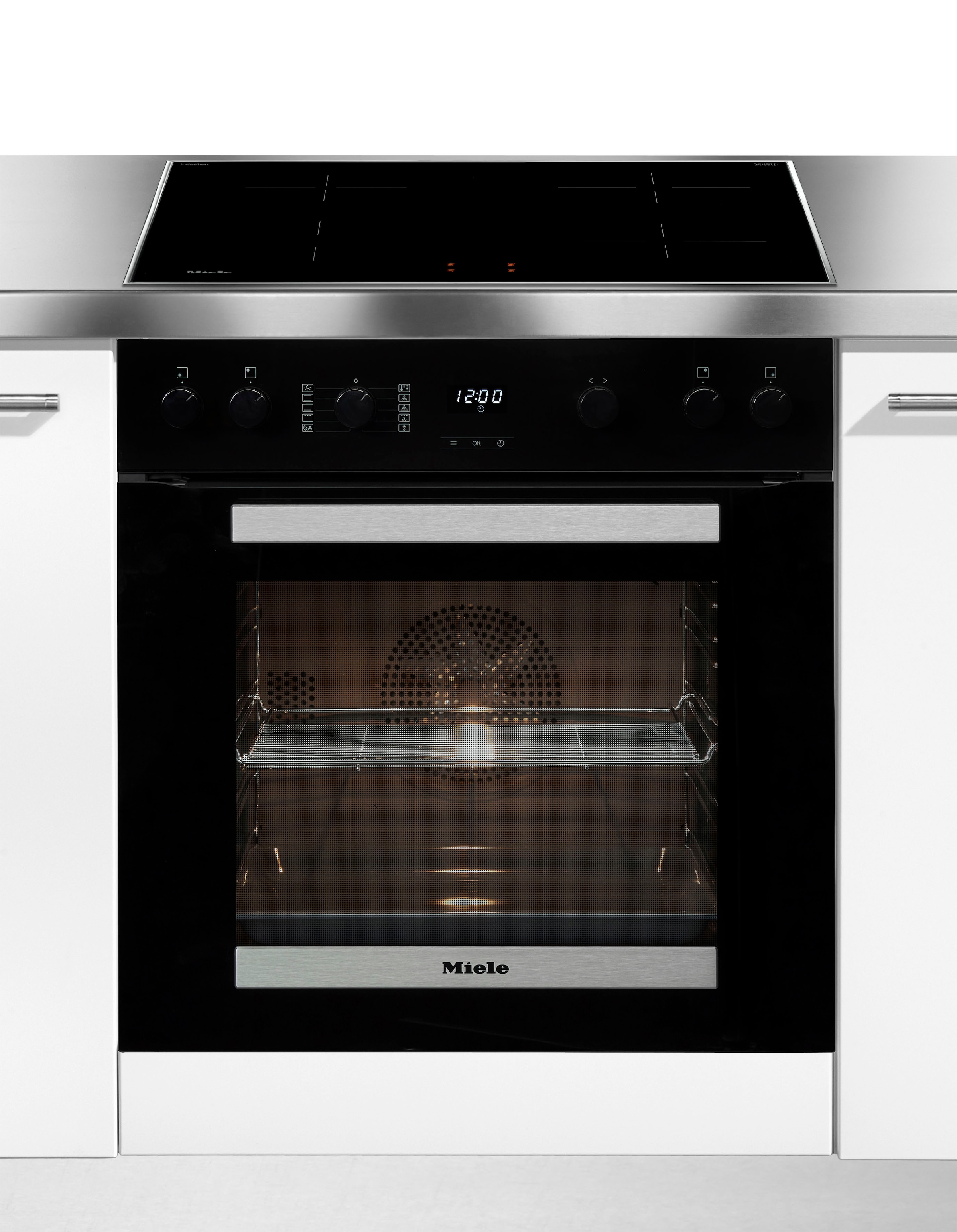 Miele "H2455I D OBSW/EDST-LOOK + KM 7061 F" Herd-Set - Kombination aus Herd günstig online kaufen