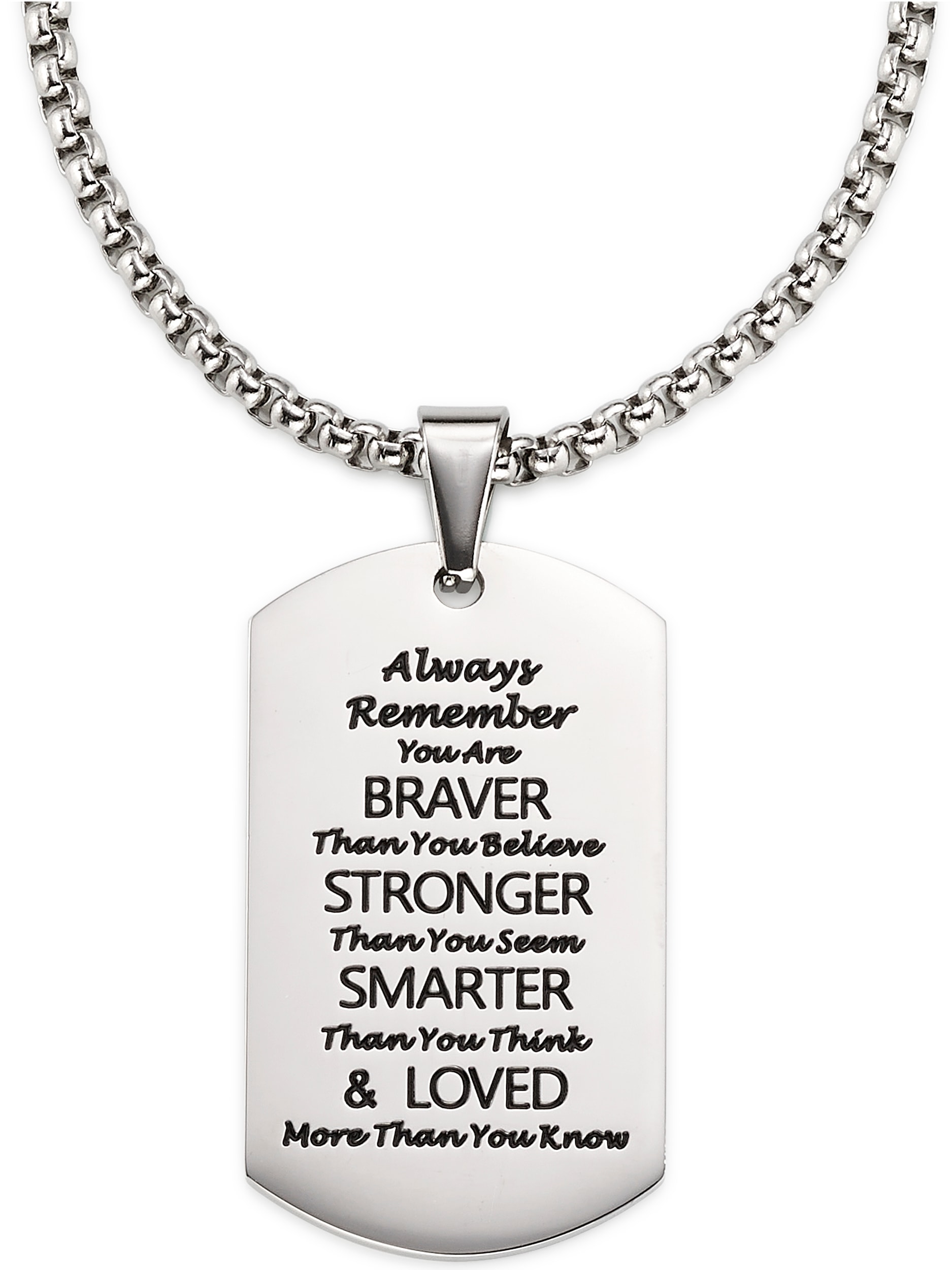 Bruno Banani Kette mit Anhänger »Edelstahlkette mit großer Platte Baseballschläger-Design«