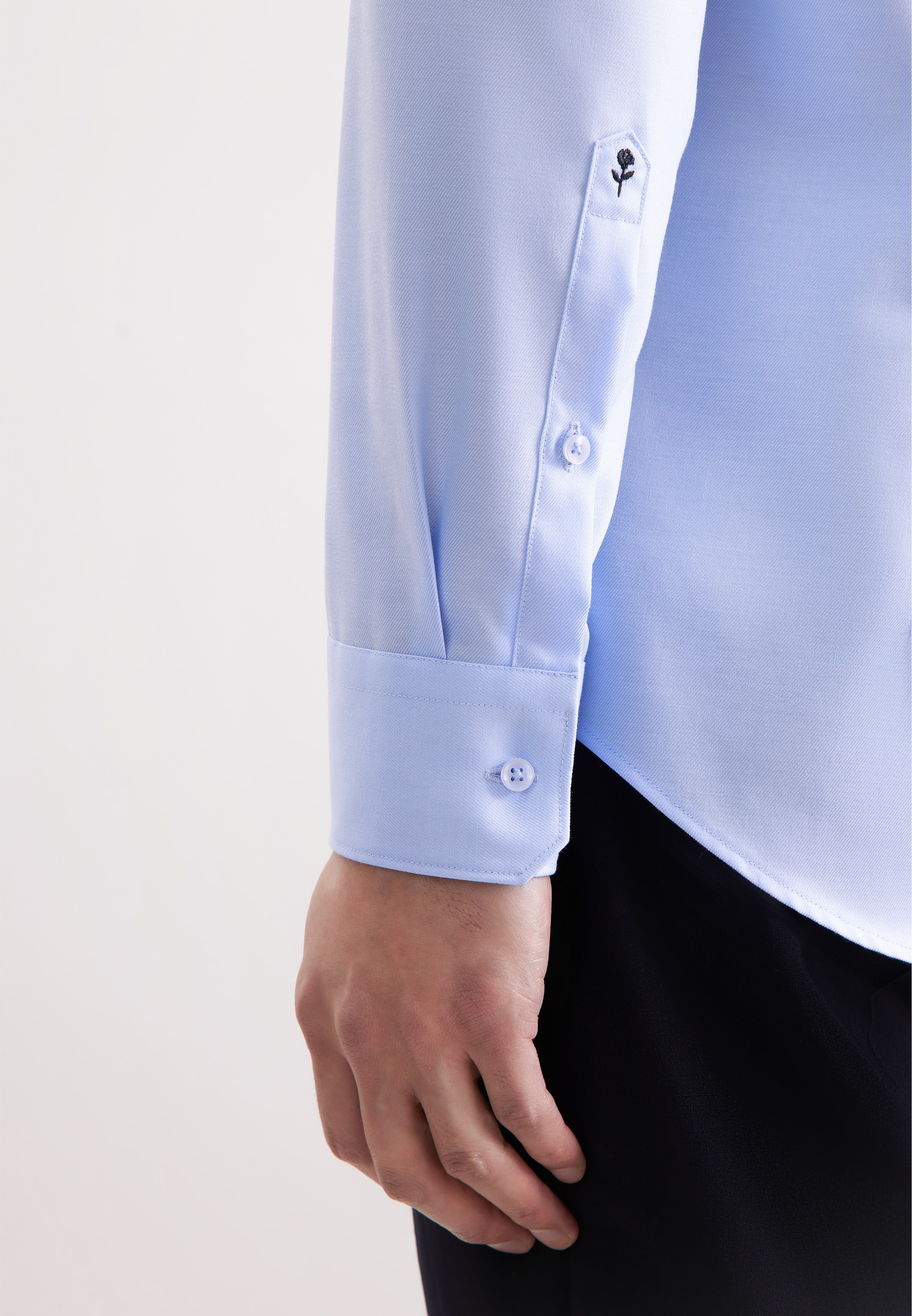 Seidensticker Schwarze Rose Men's Shirt Blue Size L 3