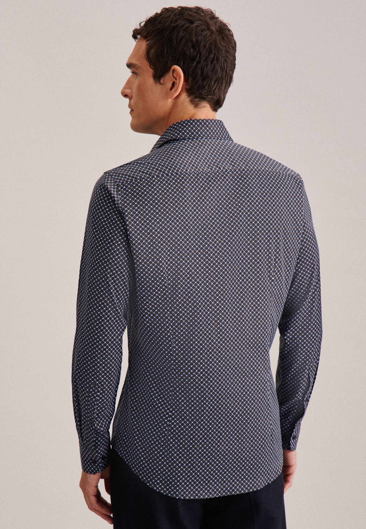 seidensticker Businesshemd »Slim« Slim Langarm Kentkragen Druck