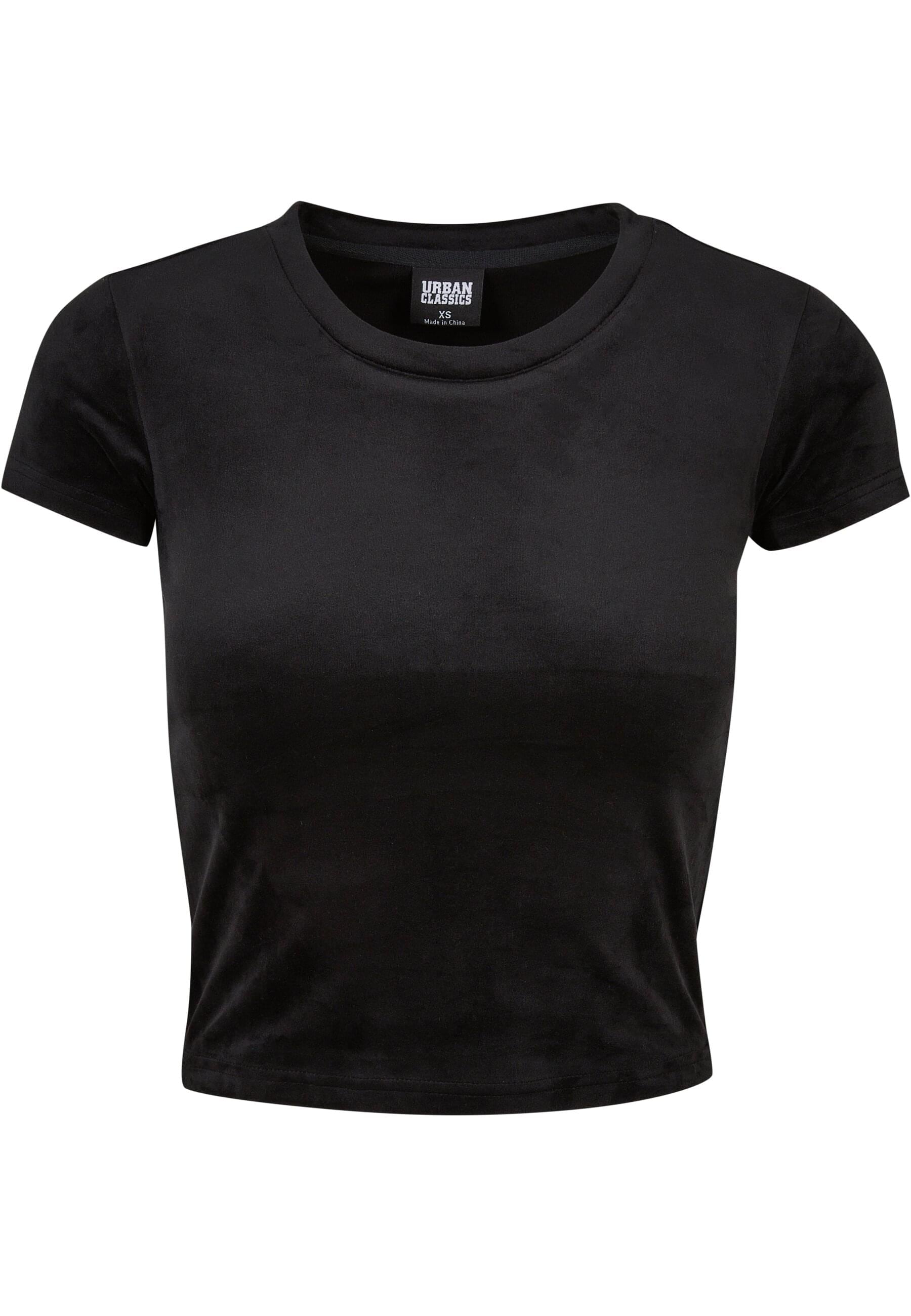 URBAN CLASSICS Kurzarmshirt "Urban Classics Damen Ladies Short Velvet Tee", günstig online kaufen