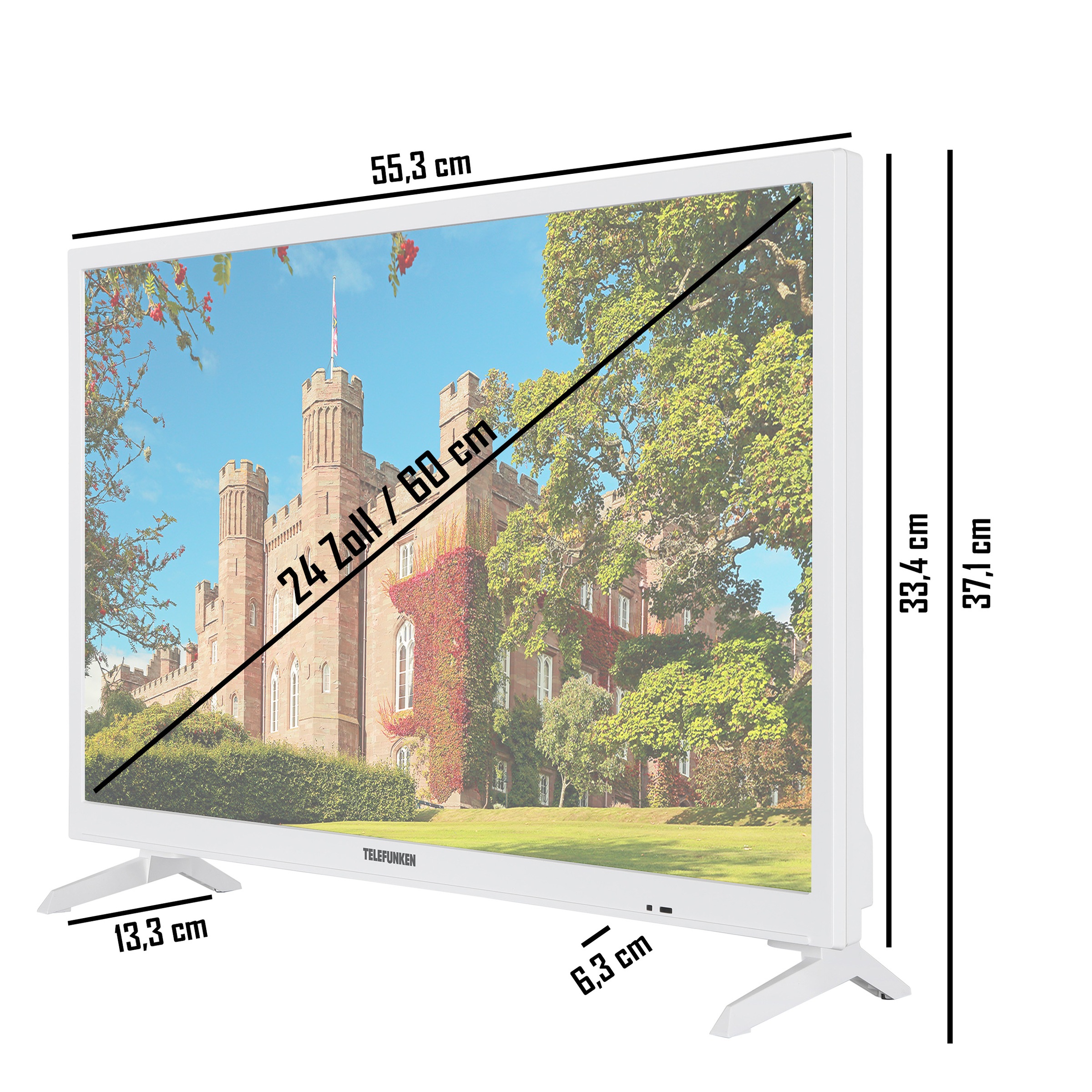 Telefunken Xh24j101d W Led Fernseher 60 Cm 24 Zoll Hd Ready Baur 4912