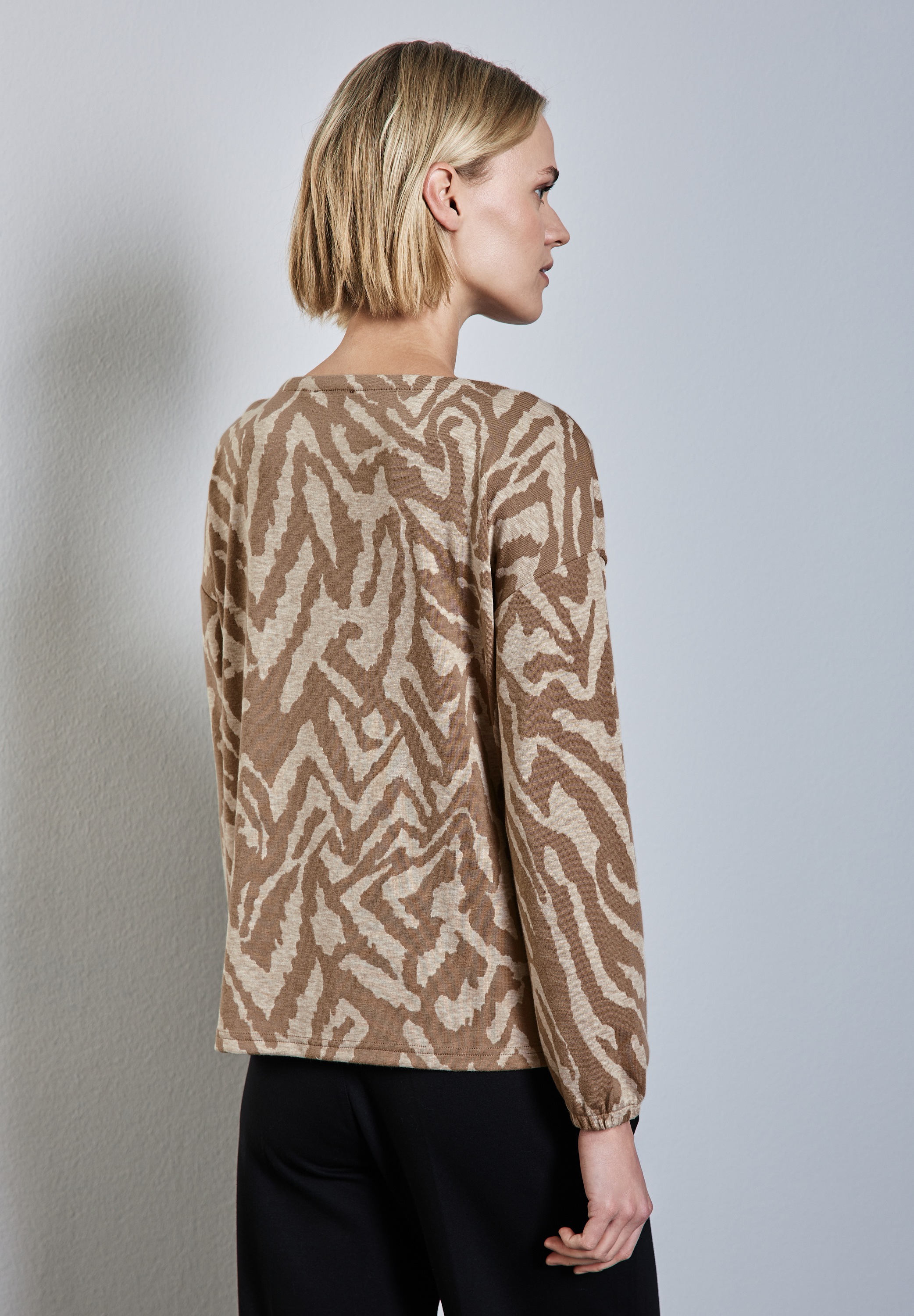 STREET ONE Langarmshirt, mit U-Boot-Ausschnitt