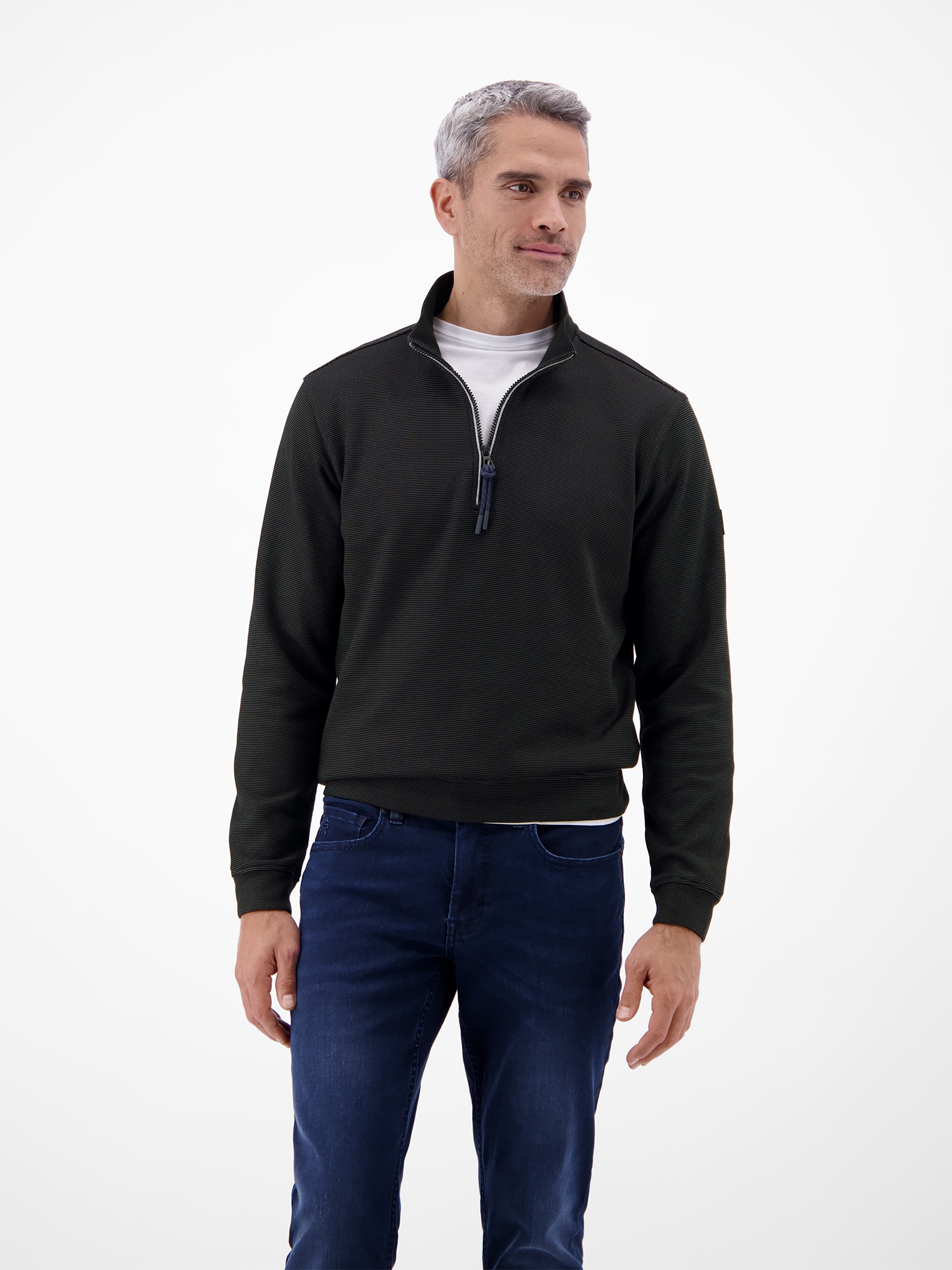 LERROS Sweatshirt "Troyer in hochwertiger Sweatqualität", Hochwertige Qualität für den Alltag, Regular Fit, Einfarbig