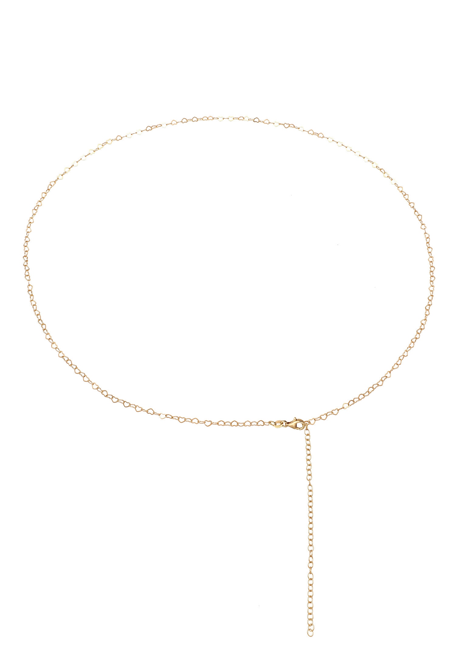 Elli Bauchketten und Fußketten Set »Schmuckzubehör Taillenkette Body Chain Herz 925er Silber vergoldet« ()