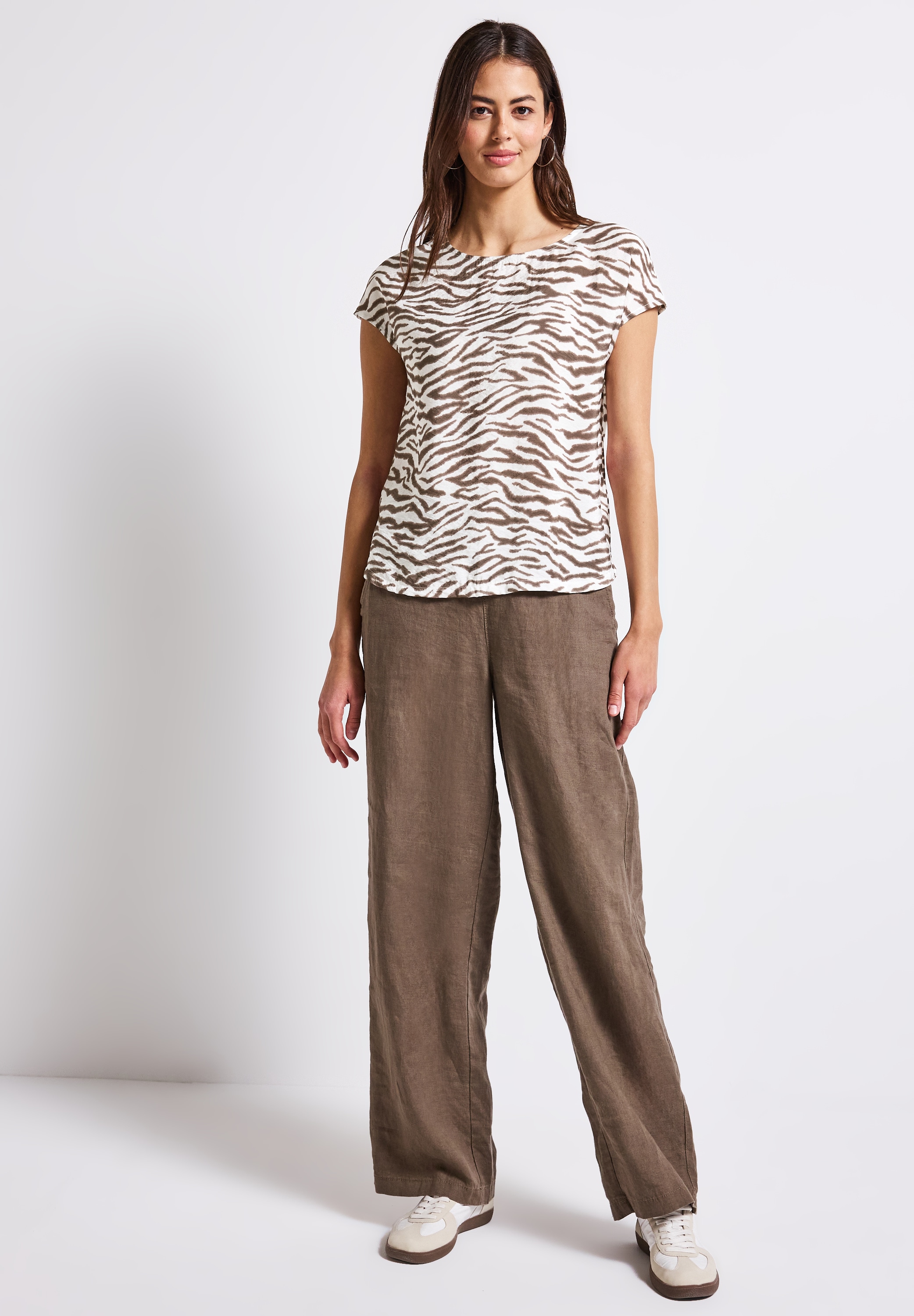 STREET ONE Print-Shirt, aus elastischem Materialmix