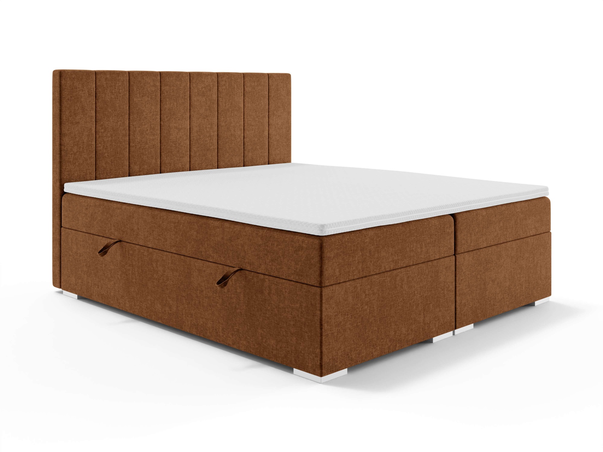 Places of Style Polsterbett »Ginoro mit Matratze und Topper, in 3 Breiten (140, 160 und 180 cm)«, Boxspringbett mit Kopfteil, Bettkasten, Matratze (BFK/TFK) und Topper