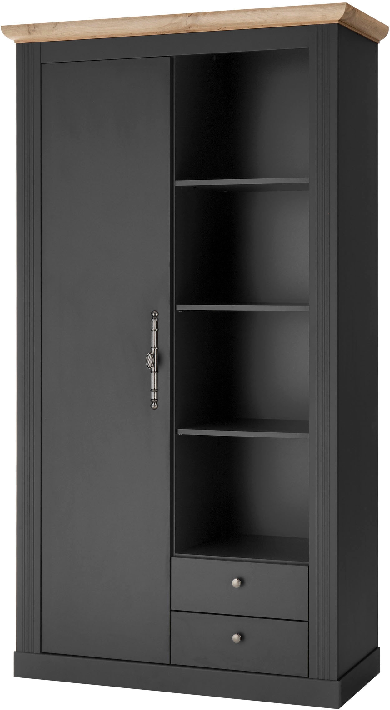 OTTO home Garderobenschrank "Westminster, Schrank im Landhausstil, Hochschrank, Schuhschrank" Metallgriffe, viel Stauraum, in 2 Farben erhältlich, 203 cm hoch