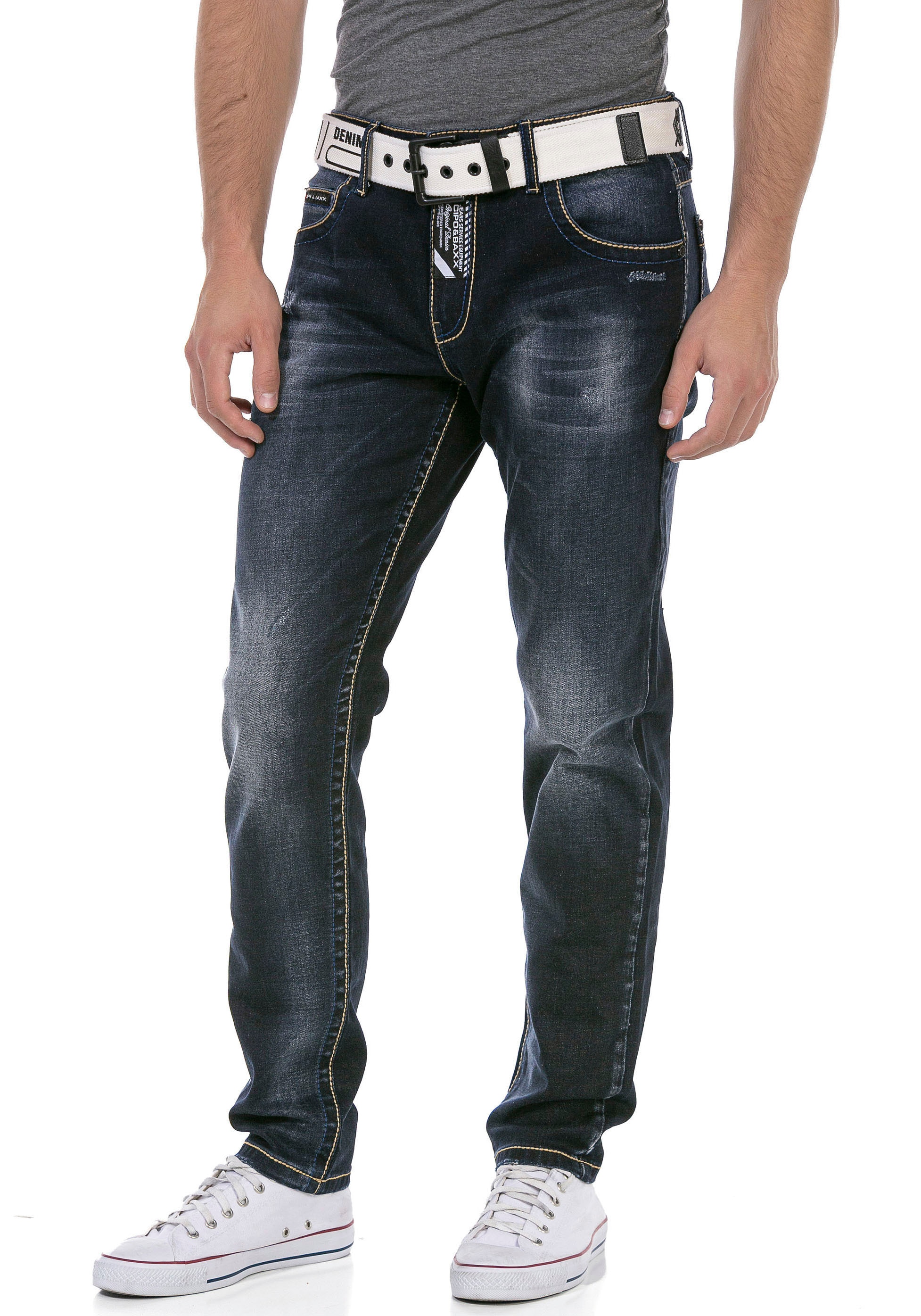 Cipo & Baxx Regular-fit-Jeans, mit markanter Waschung