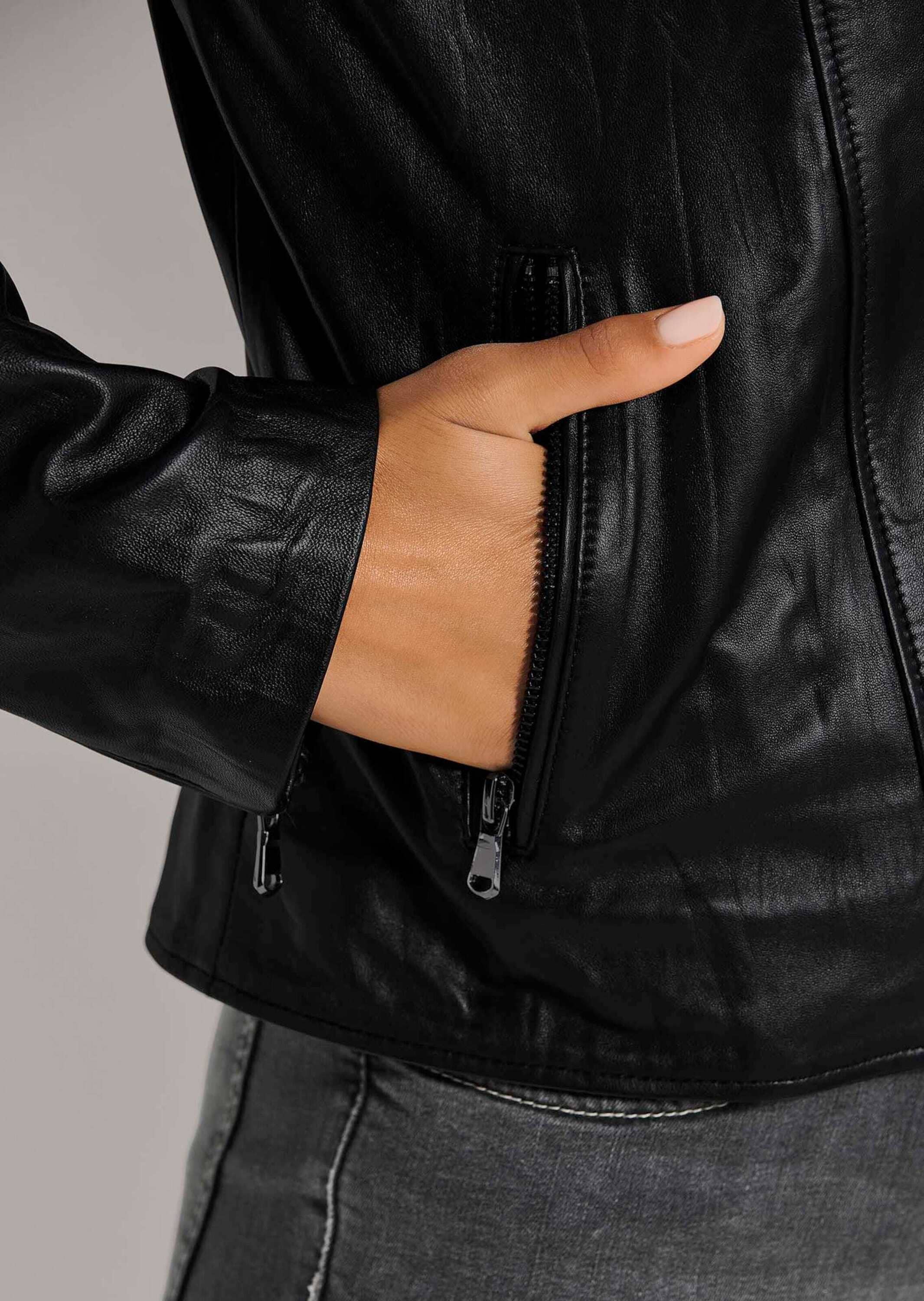 MADELEINE Lederjacke »Lederjacke Biker-Jacke aus Lammnappa-Leder«