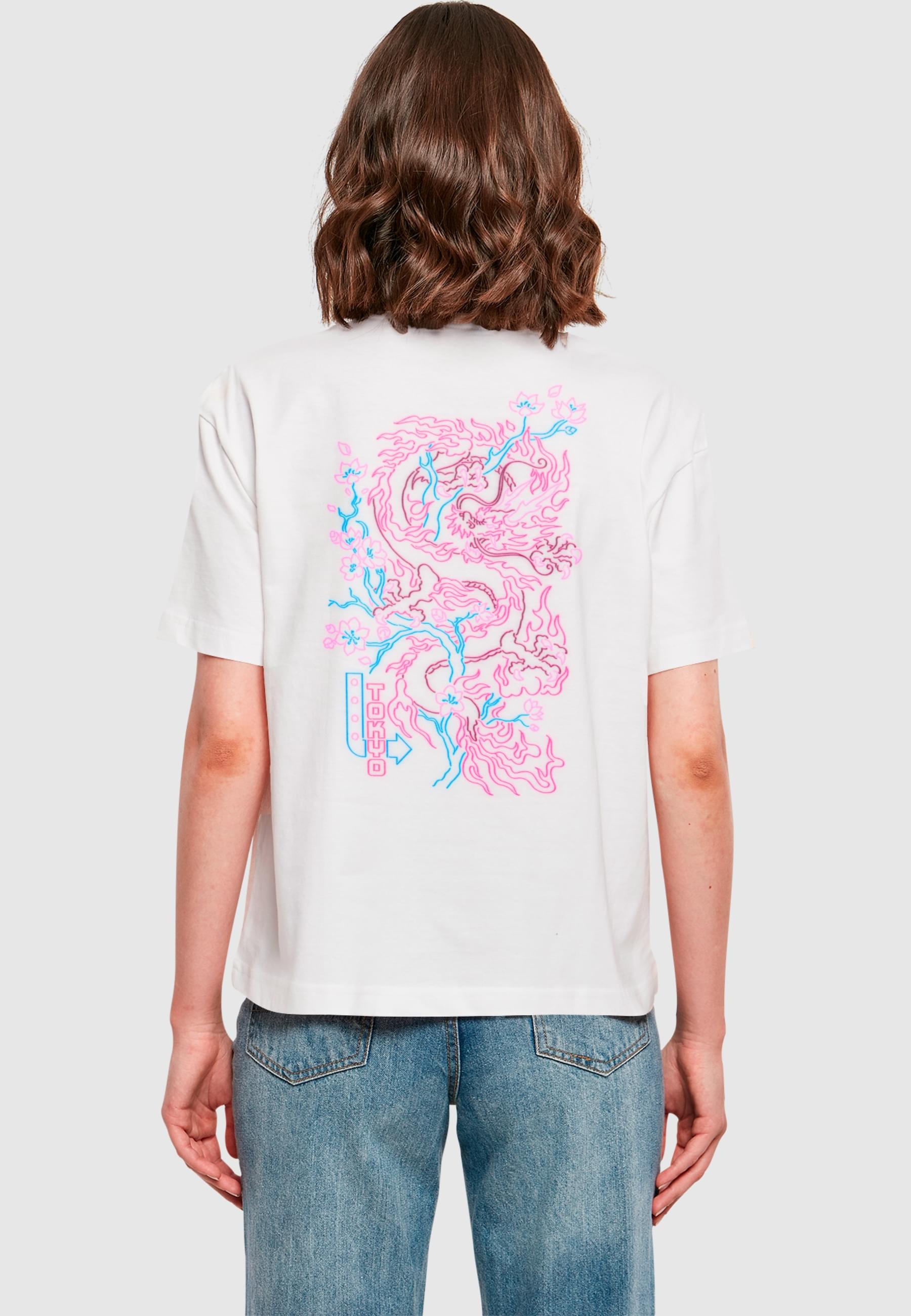 Miss Tee T-Shirt »Miss Tee Damen Tokyo Dragon Neon Tee«, (1 tlg.)