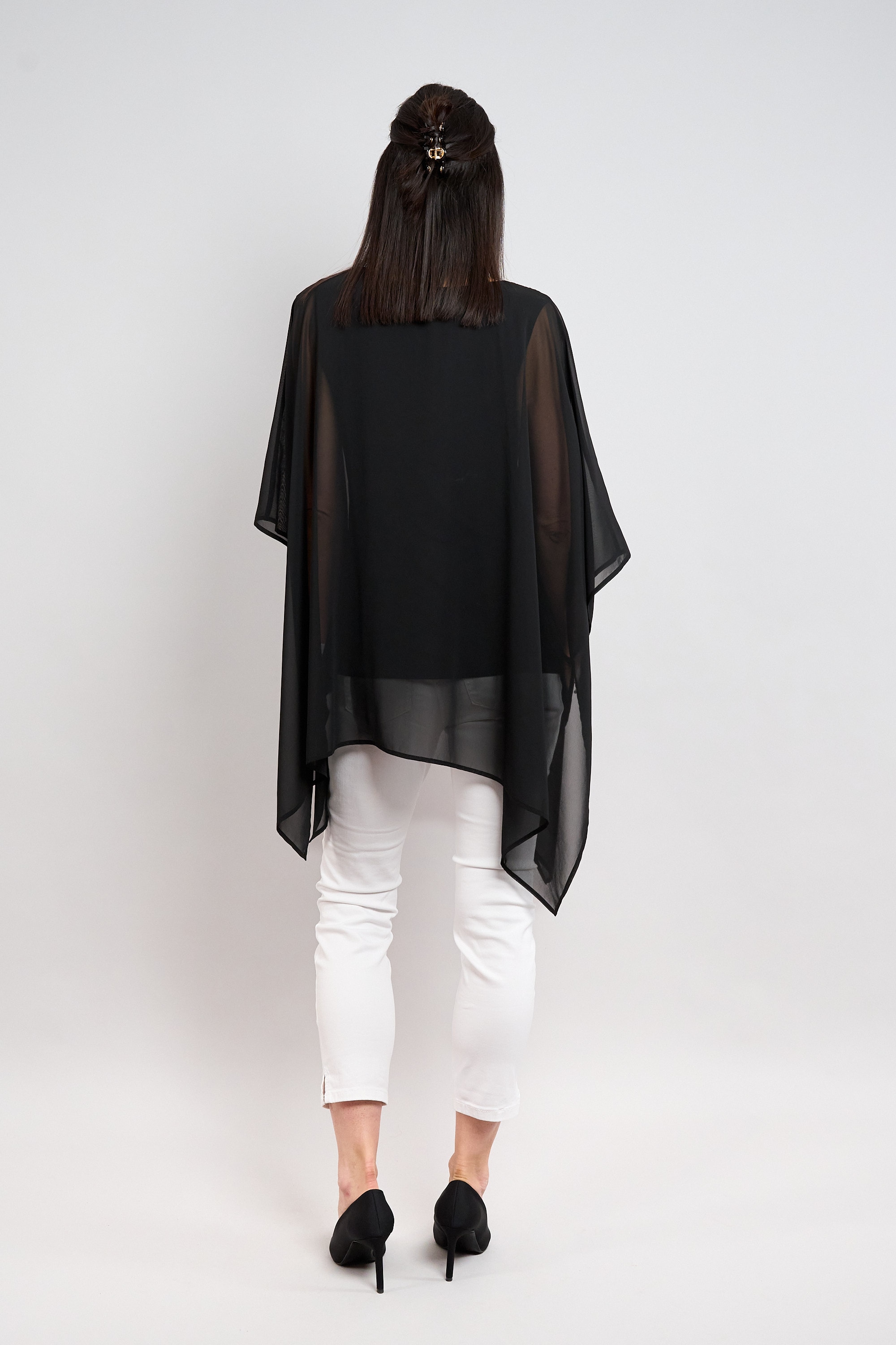 Seidel Moden Blusenponcho Überschnittene Bluse im Poncho-Stil - MADE IN GERMANY
