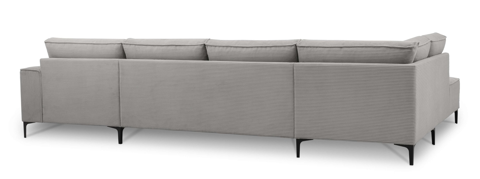 OTTO home Wohnlandschaft »OLAND Cord U-Form, XXL, B: 345 cm, Skandi-Design« U-Form, 345 cm, Wellenunterfederung, Skandi-Design, Metallfüße