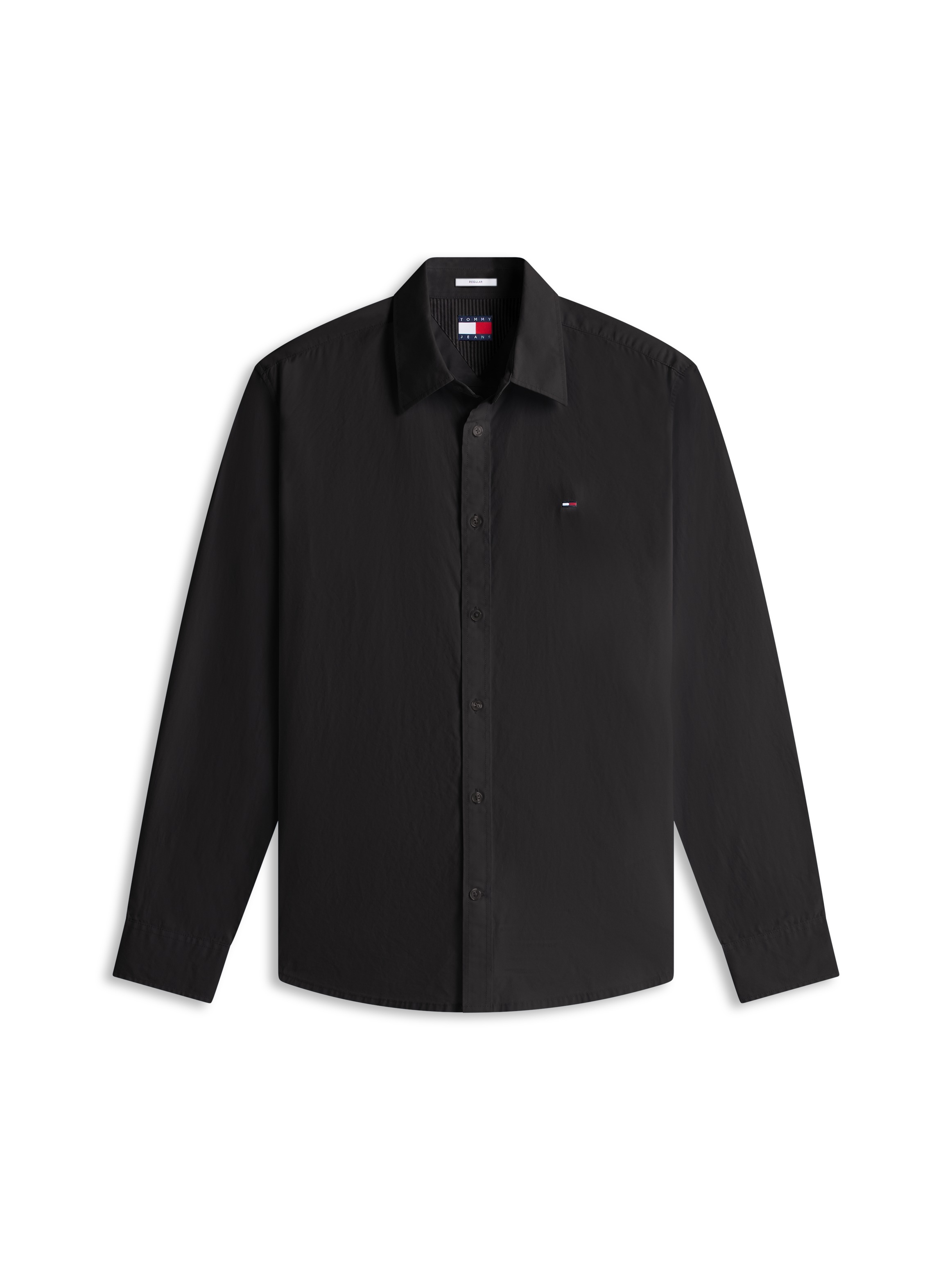 Tommy Jeans Langarmhemd »TJM POPLIN« Regular fit, Kentkragen