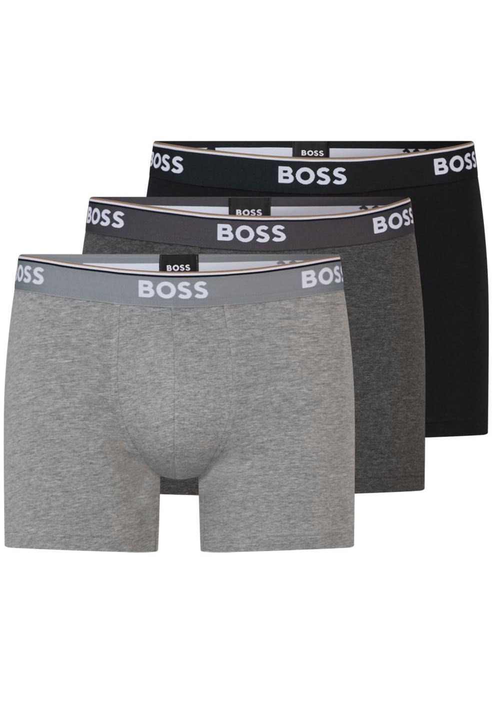 BOSS Langer Boxer "Boxer Brief 3P", (Packung, 3er-Pack), mit farblich passendem Webbund