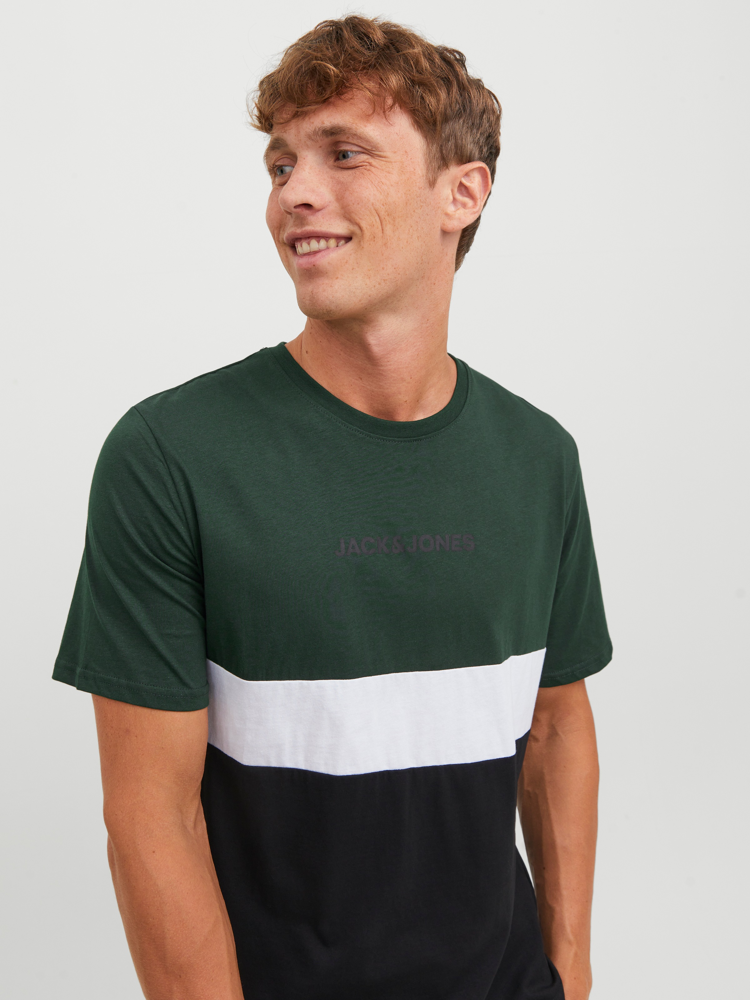 Jack & Jones Rundhalsshirt "JJEREID BLOCKING TEE SS NOOS" günstig online kaufen
