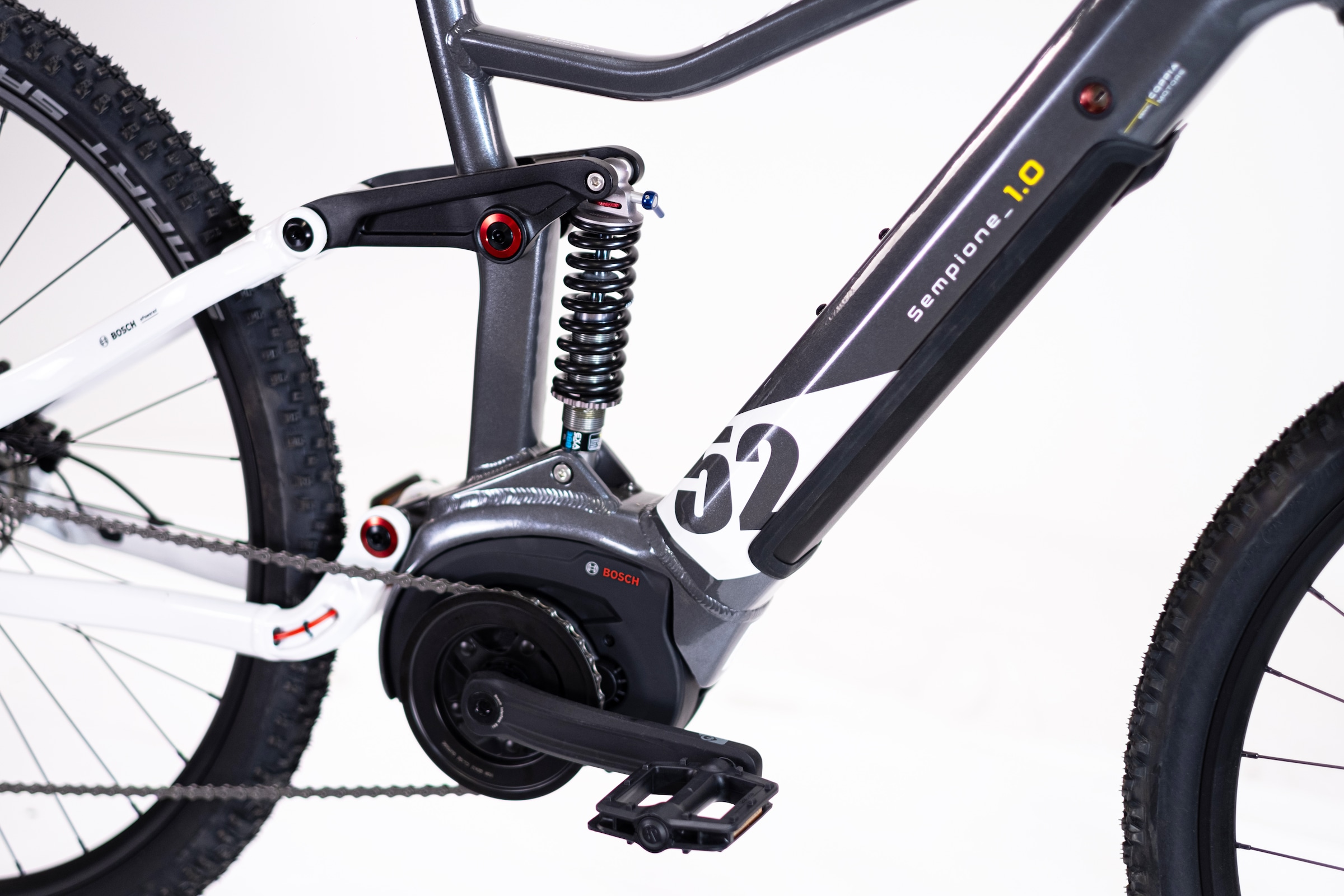 Lombardo »LOMBARDO SEMPIONE FULLY / BOSCH 500 Wh 29" grau 10 Gänge« 10 Gang Shimano DEORE RDM-6000 Schaltwerk Kettenschaltung Mittelmotor 250 W BOSCH PERFORMANCE LINE  36 V/250 W, Mittelmotor