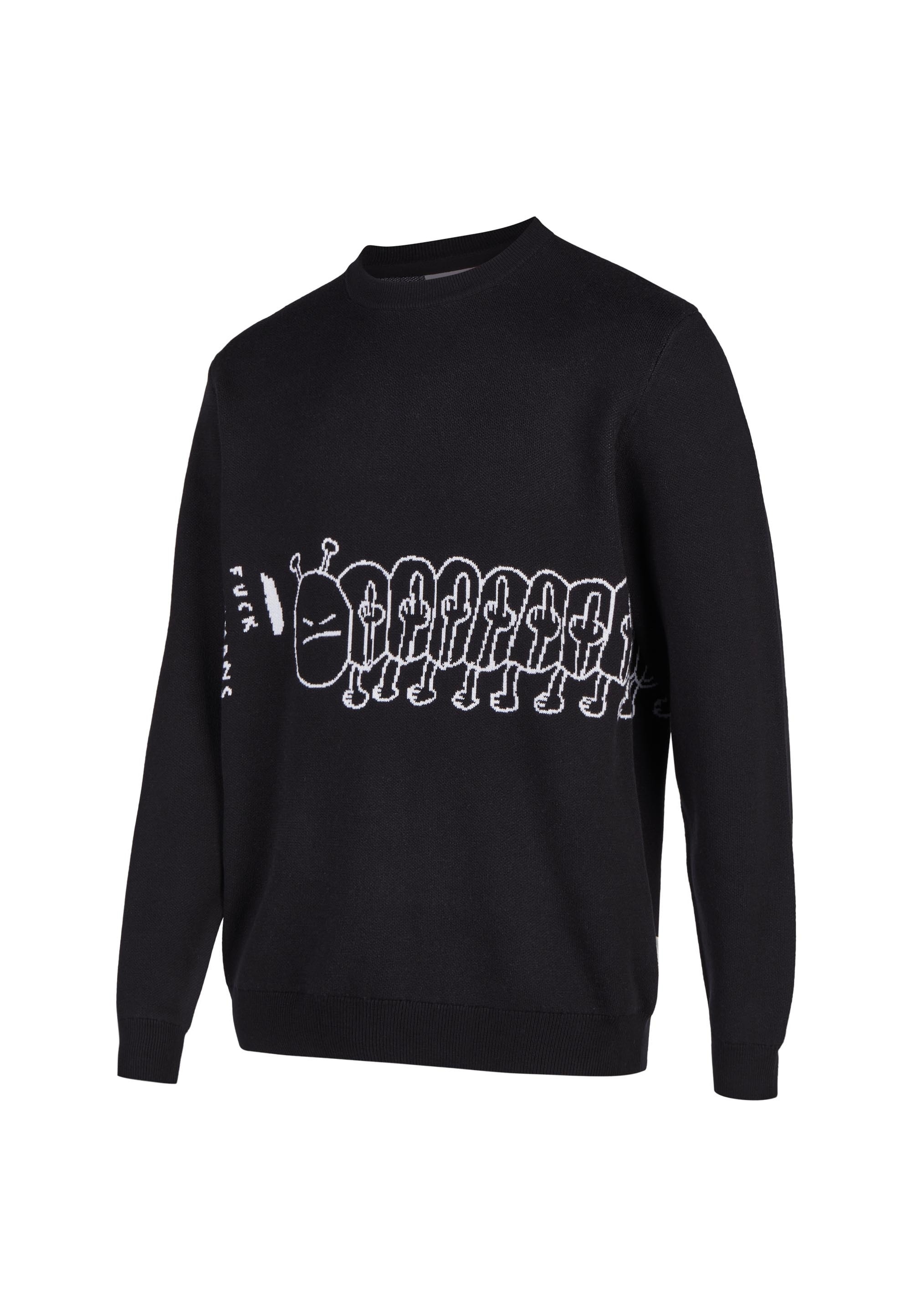 Cleptomanicx Strickpullover »FUHUMANS« mit lässigem Frontprint