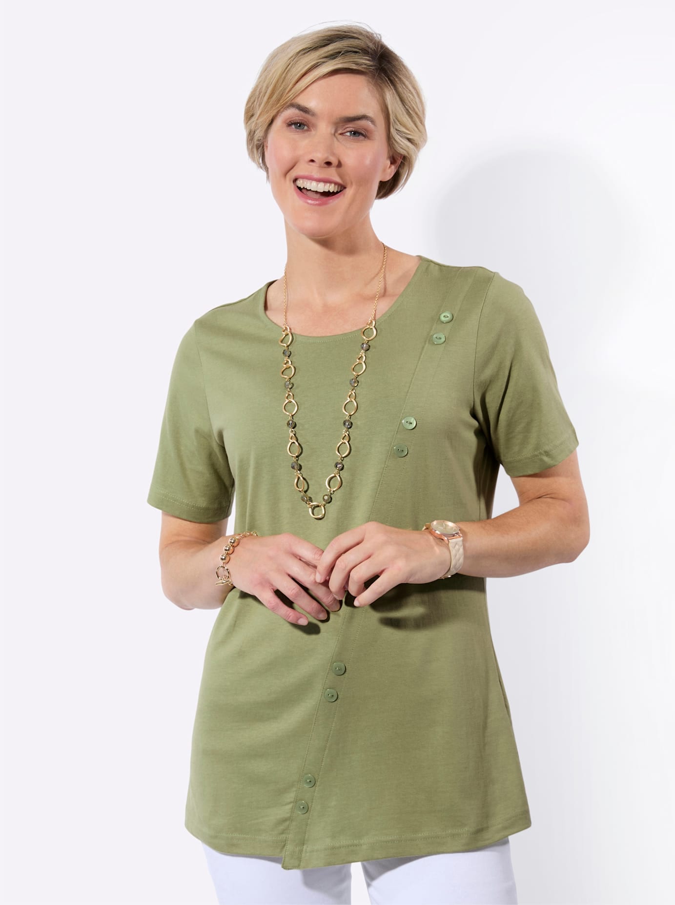 Classic Basics Rundhalsshirt "Longshirt", 1 tlg. günstig online kaufen