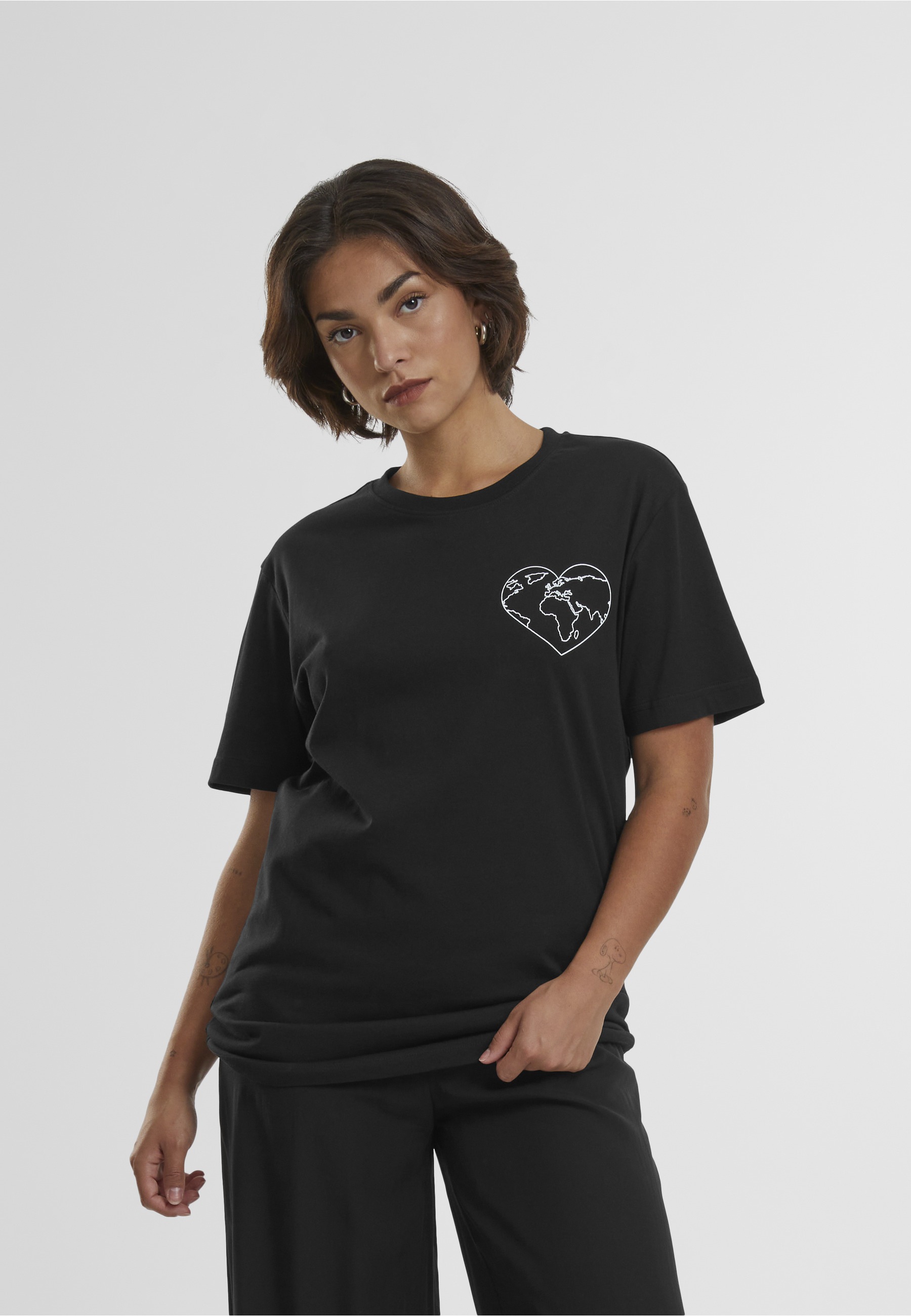 MisterTee T-Shirt »MisterTee Damen Ladies World Love Tee« 1 Stk.