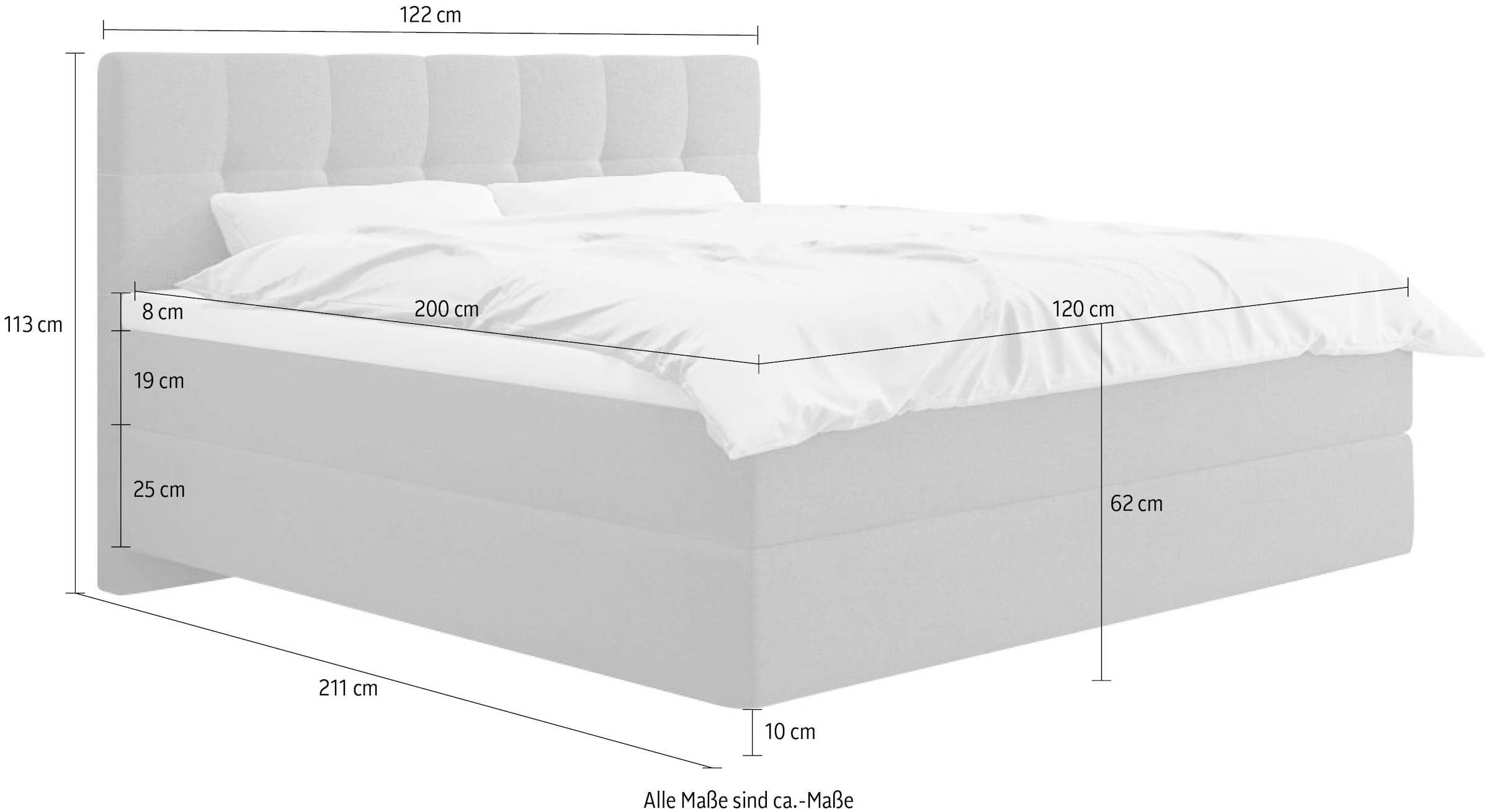 Schlaraffia Boxspringbett Aida, Inklusive GELTEX® Next Topper