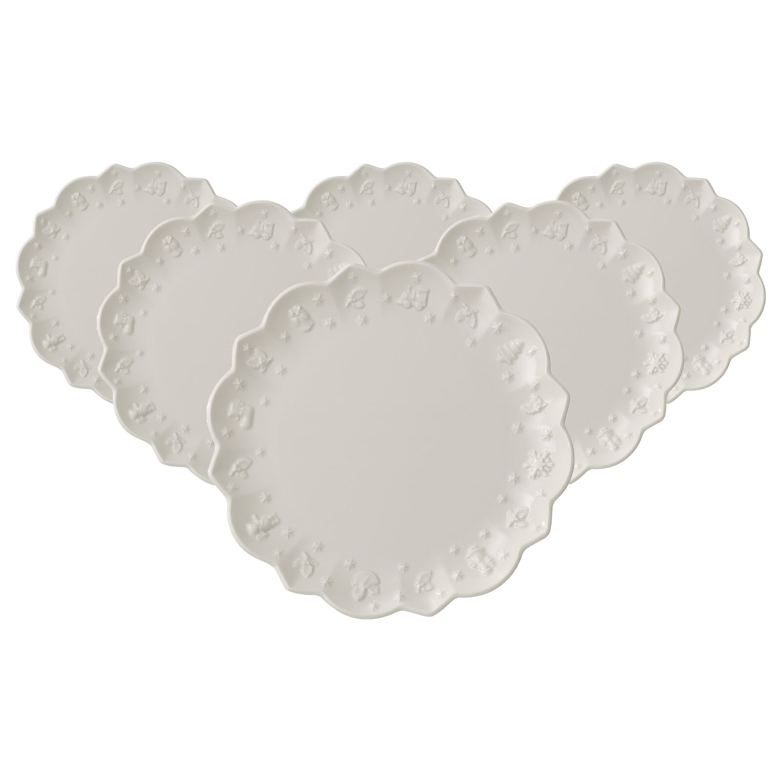 Villeroy & Boch Frühstücksteller "Frühstücksteller Toys Delight Royal Classic ø 23,3 cm 6er Set weiß"