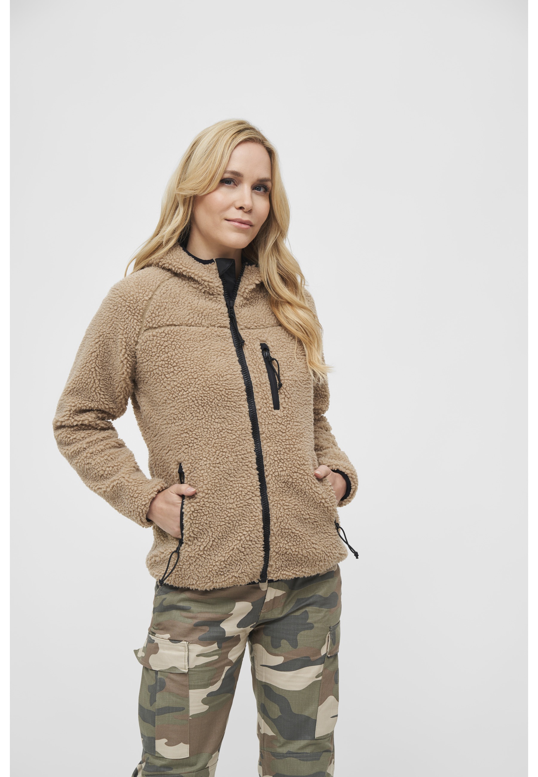 Brandit Allwetterjacke »Brandit Damen Ladies Teddyfleecejacket« 1 Stk. tlg. mit Kapuze