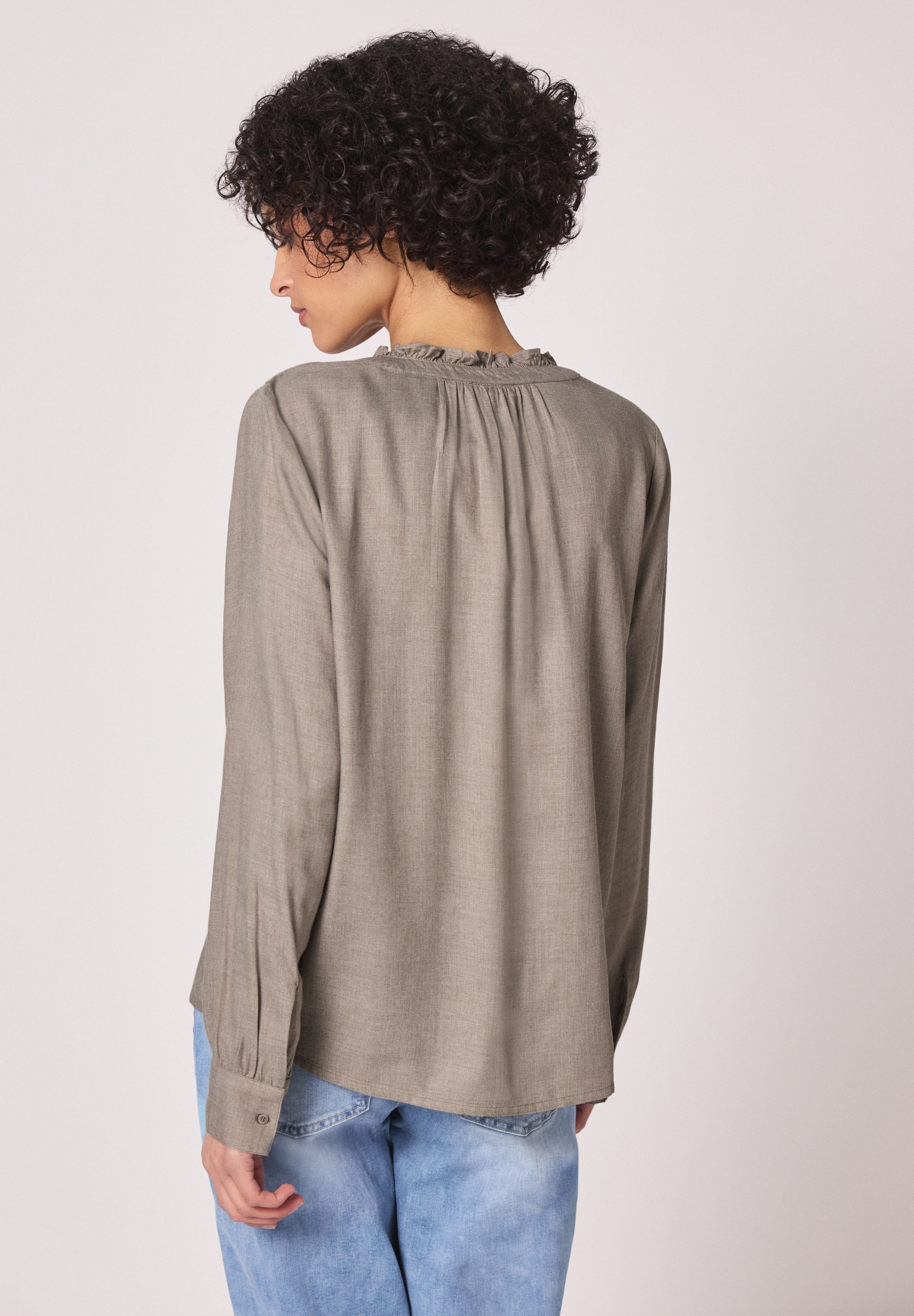 STREET ONE Langarmbluse mit Rüschendetails günstig online kaufen