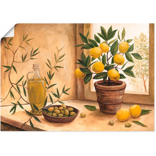 Artland Wandbild »Oliven und Zitronen«, Arrangements, (1 St.), als Alubild,  Leinwandbild, Wandaufkleber oder Poster in versch. Größen kaufen | BAUR