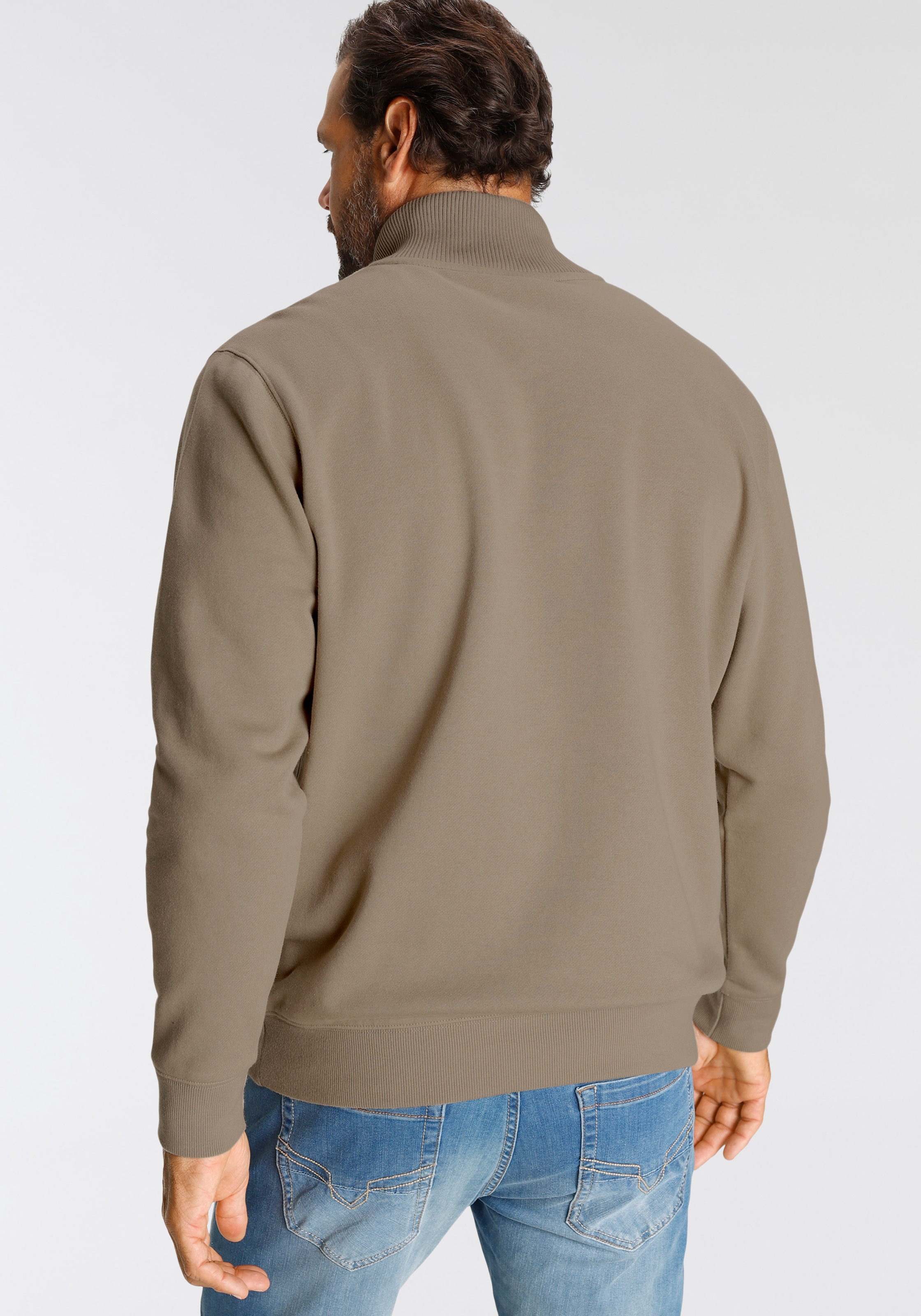 H.I.S Sweatshirt, unifarben, aus dehnbarer Sweatware, mit Logostickerei