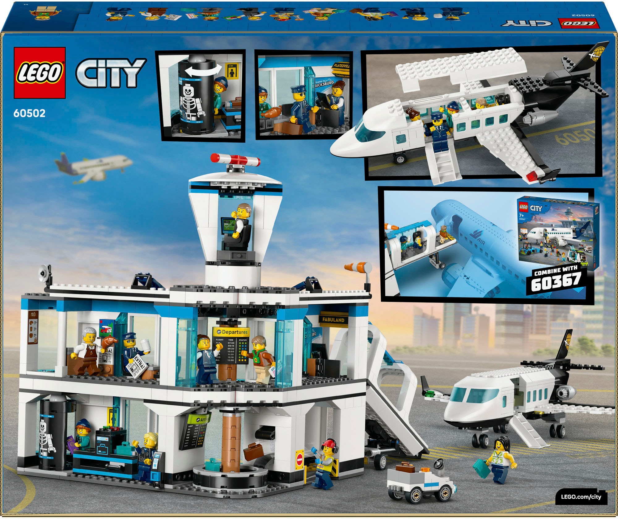 LEGO® Konstruktionsspielsteine »Flughafen mit Flugzeug (60502), LEGO City« Made in Europe