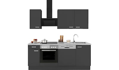 Küchenzeile »Parma«, mit E-Geräten, Breite 210 cm