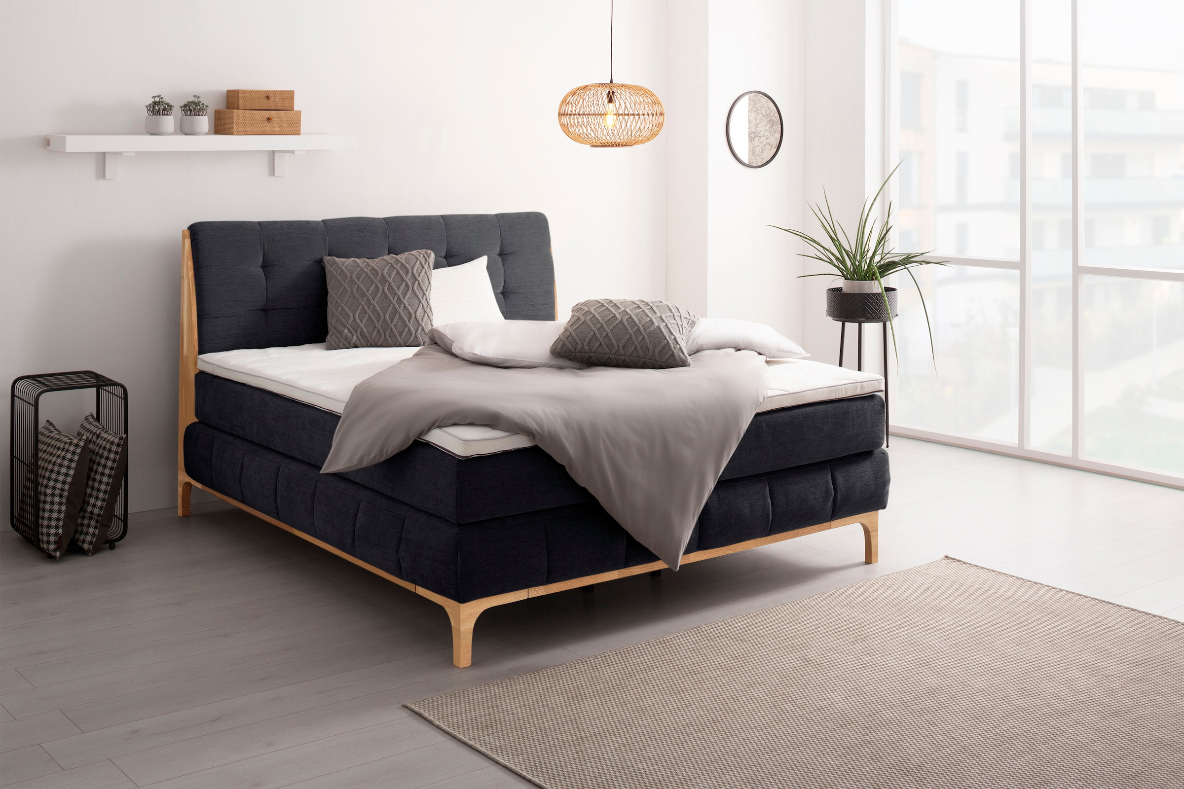 OTTO products Boxspringbett "Jelle" 5 Stk. tlg. zertifizierte, recycelte Be günstig online kaufen