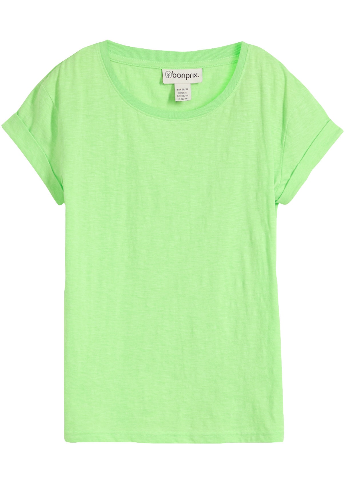 bonprix T-Shirt »Boxy-Shirt« lockere, figurumspielende Passform, Kurzarm, Rundhalsausschnitt