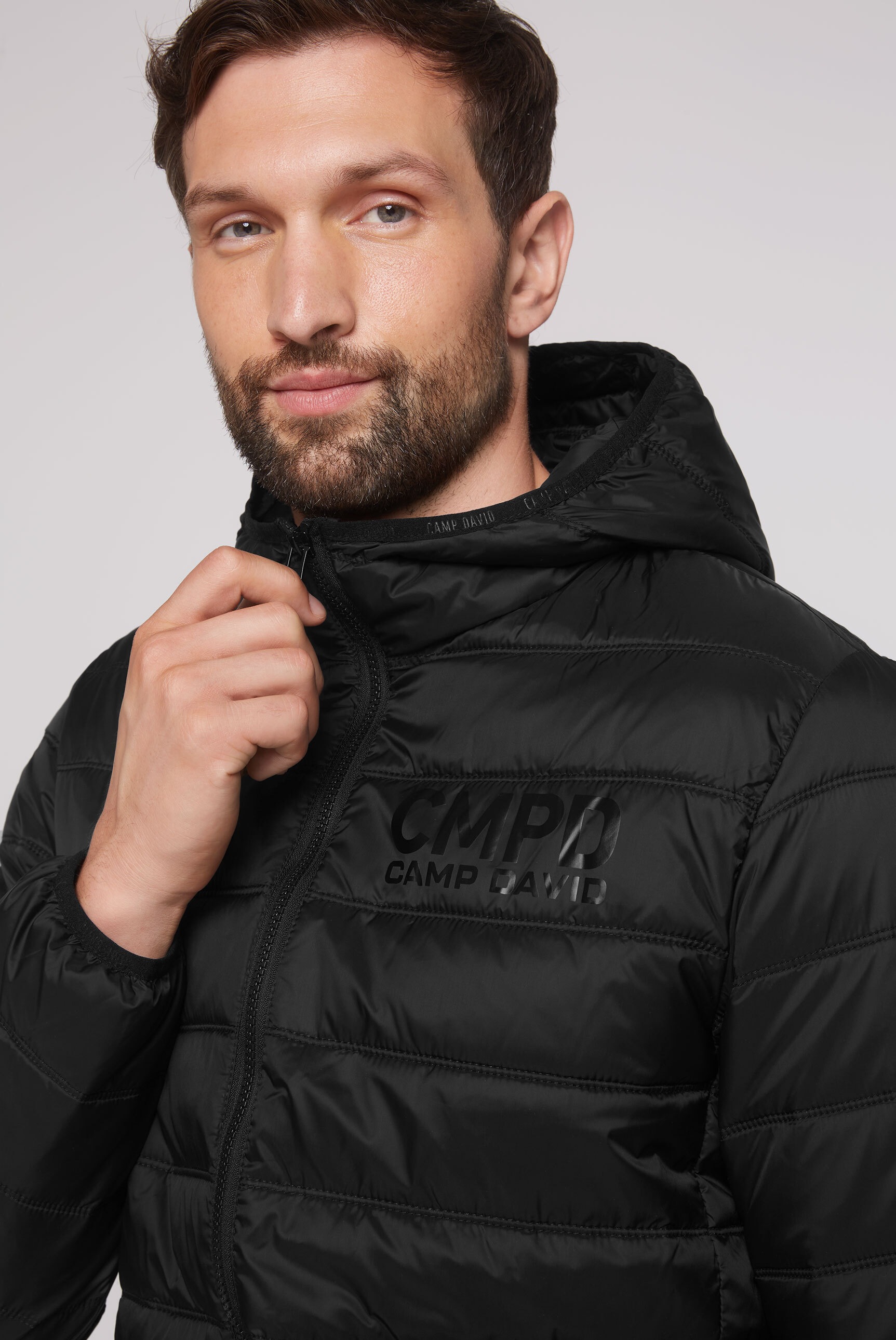 CAMP DAVID Outdoorjacke, mit Kapuze, mit Innentaschen