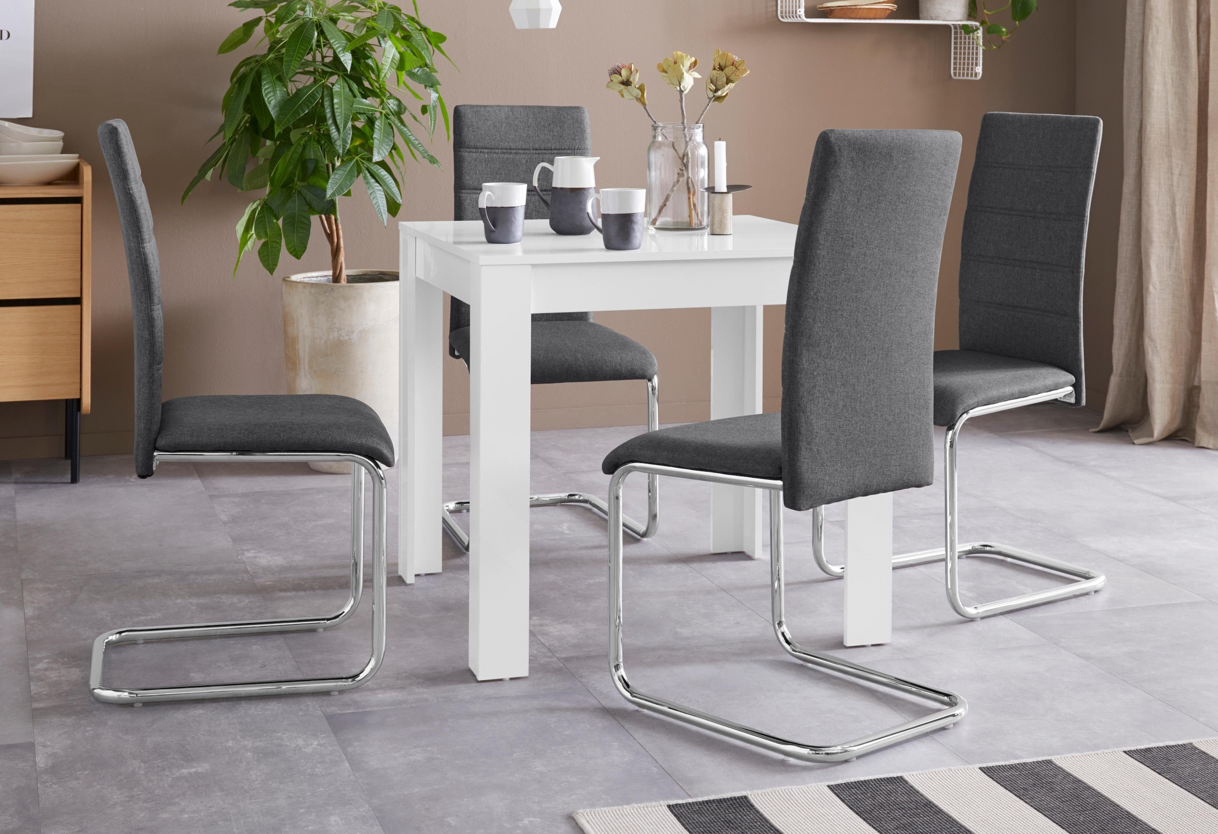 INOSIGN Essgruppe Set, 5 Stk. tlg. Hochglanz, 2 Breiten günstig online kaufen