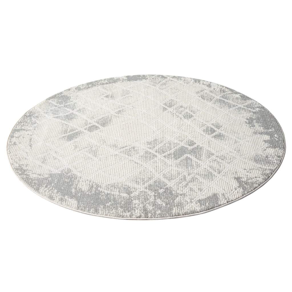 Carpet City Teppich »ANTIK215«, rund, 10 mm Höhe, Kurzflor, 3D-Optik, Klassisch-Modern für Wohnzimmer, Schlafzimmer