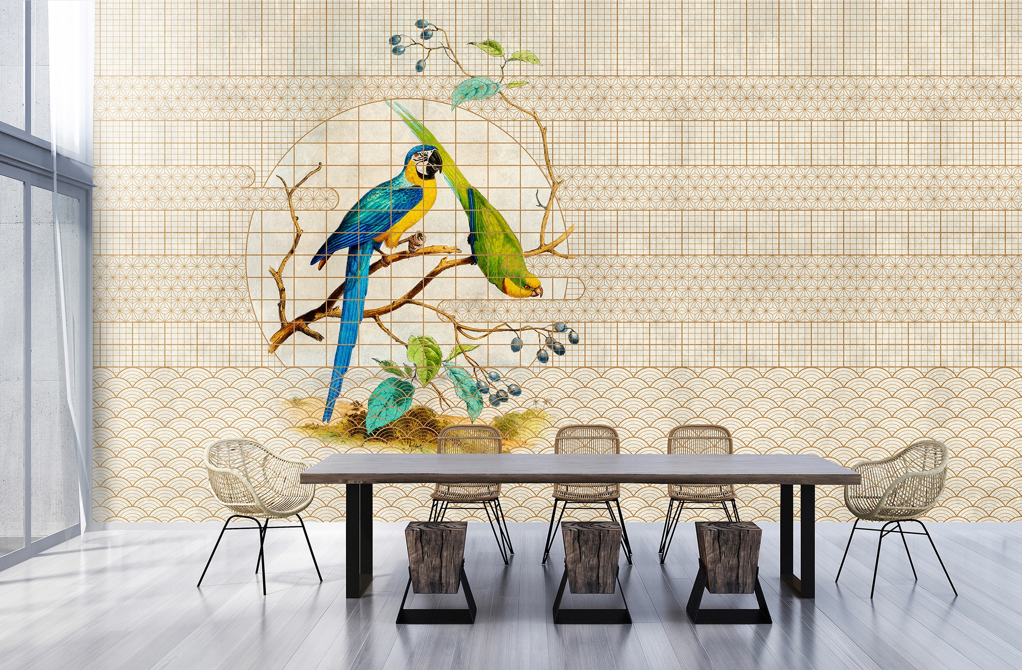 living walls Fototapete »Walls by Patel Volière«, Vlies, Wand