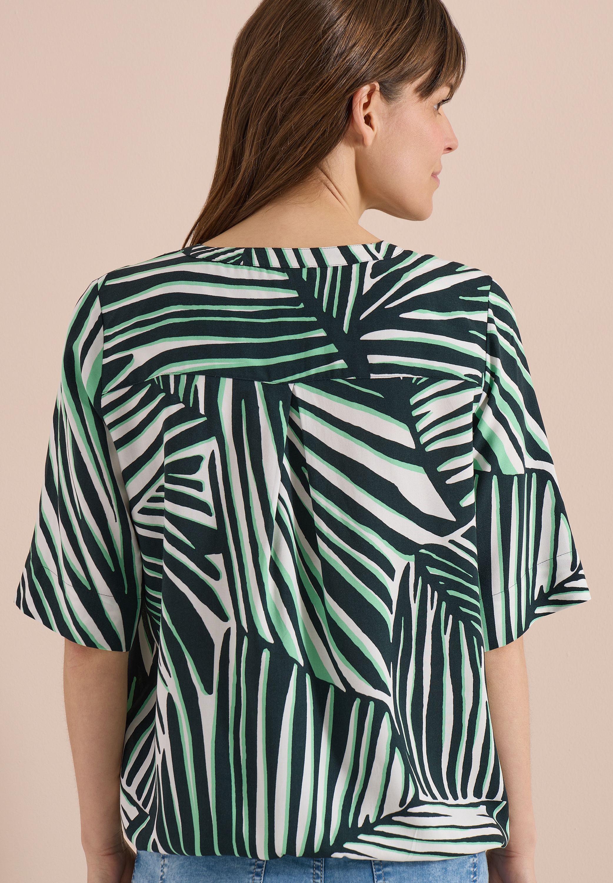 Cecil Druckbluse Sommerbluse mit grafischem Muster / im Tunika-Style