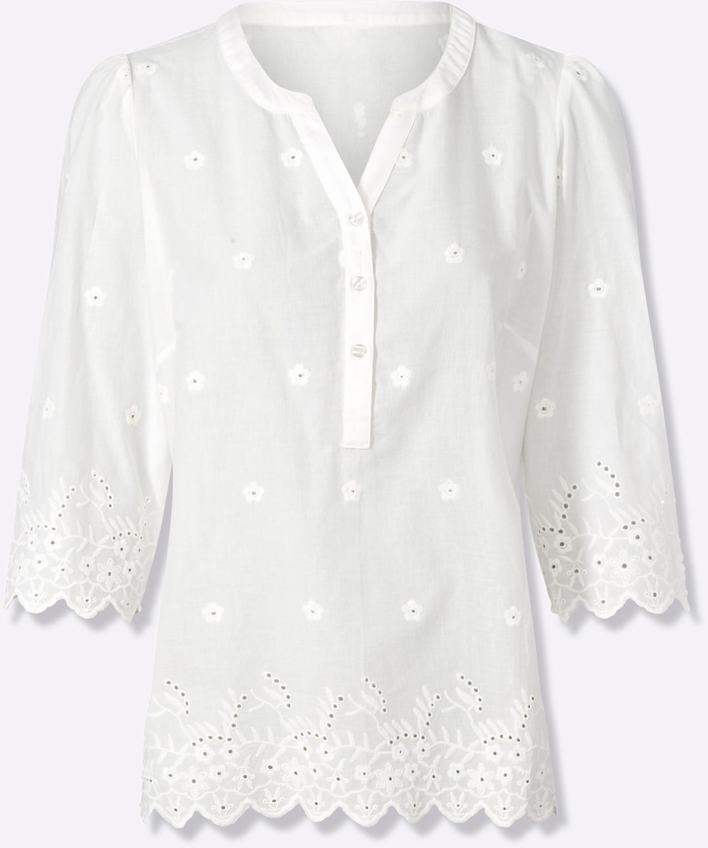 Inspirationen Women's Shirt Blouse Ecru 42 3