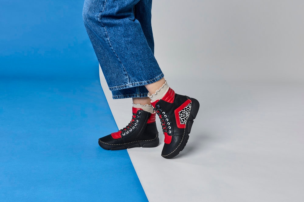 Rieker Sneakerboots  Schnürboots, Schnürstiefelette mit zusätzlichem Innenreißverschluss