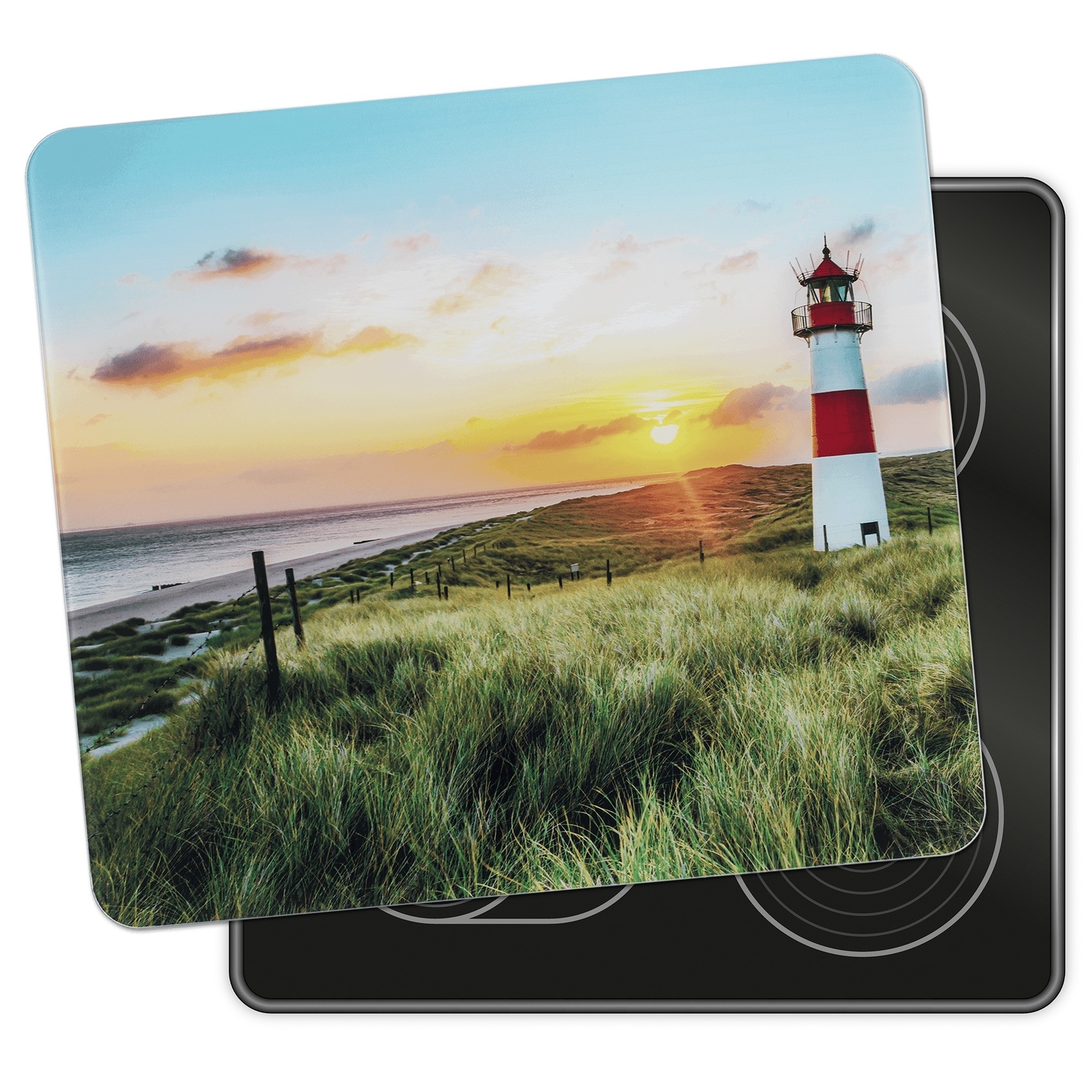 Maximex Schneide- und Abdeckplatte »Modell Leuchtturm«, Spritzschutz, Herdblende, Schneidbrett, für Glaskeramik-Kochfelder