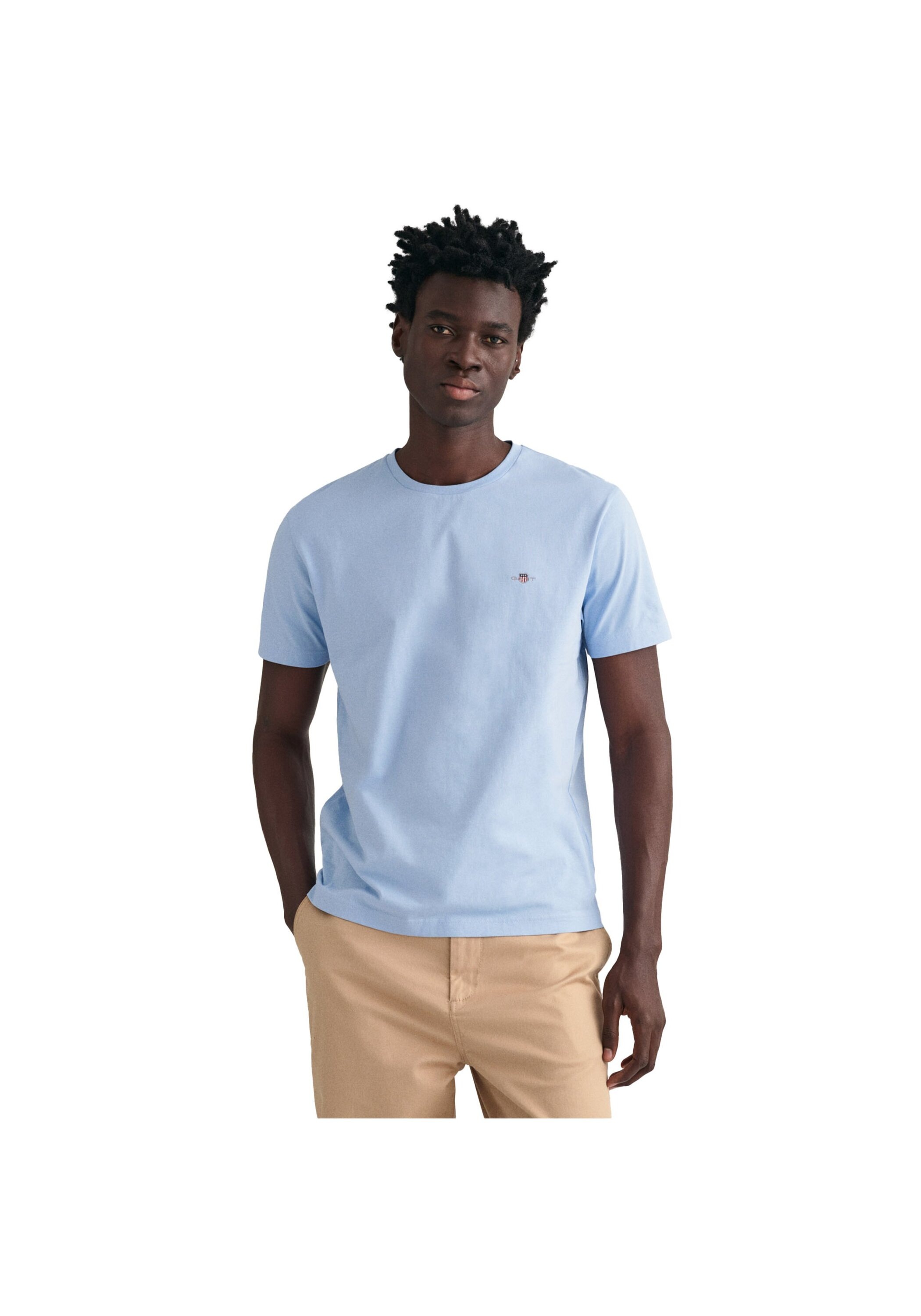 Gant T-shirt à Manches Courtes 2003184 Regular Fit Capri Blue M Homme 4