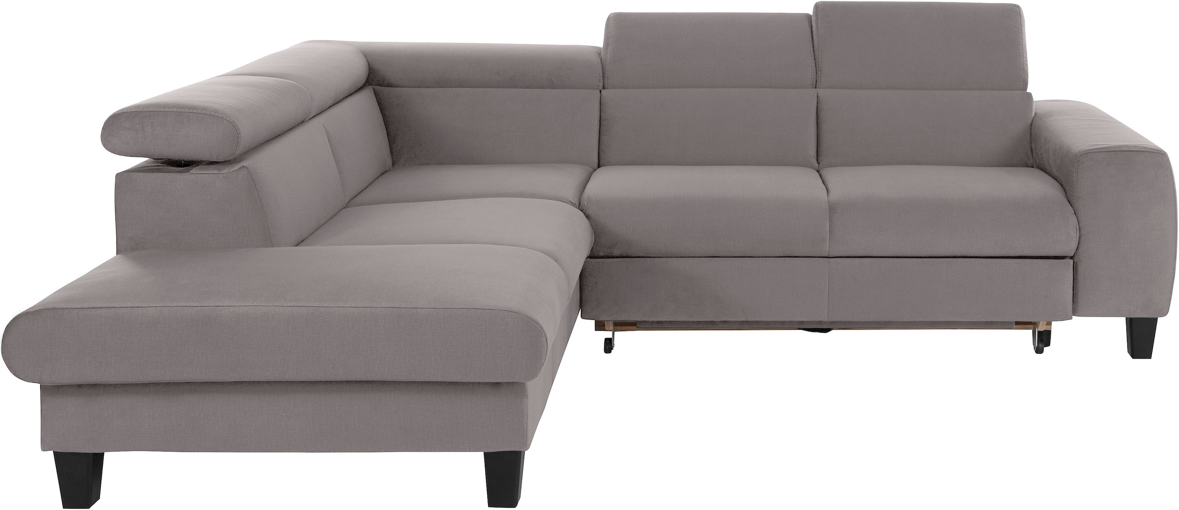 COTTA Ecksofa »Morven L-Form«, Kopfteilverstellung, wahlweise mit Bettfunktion und Bettkasten