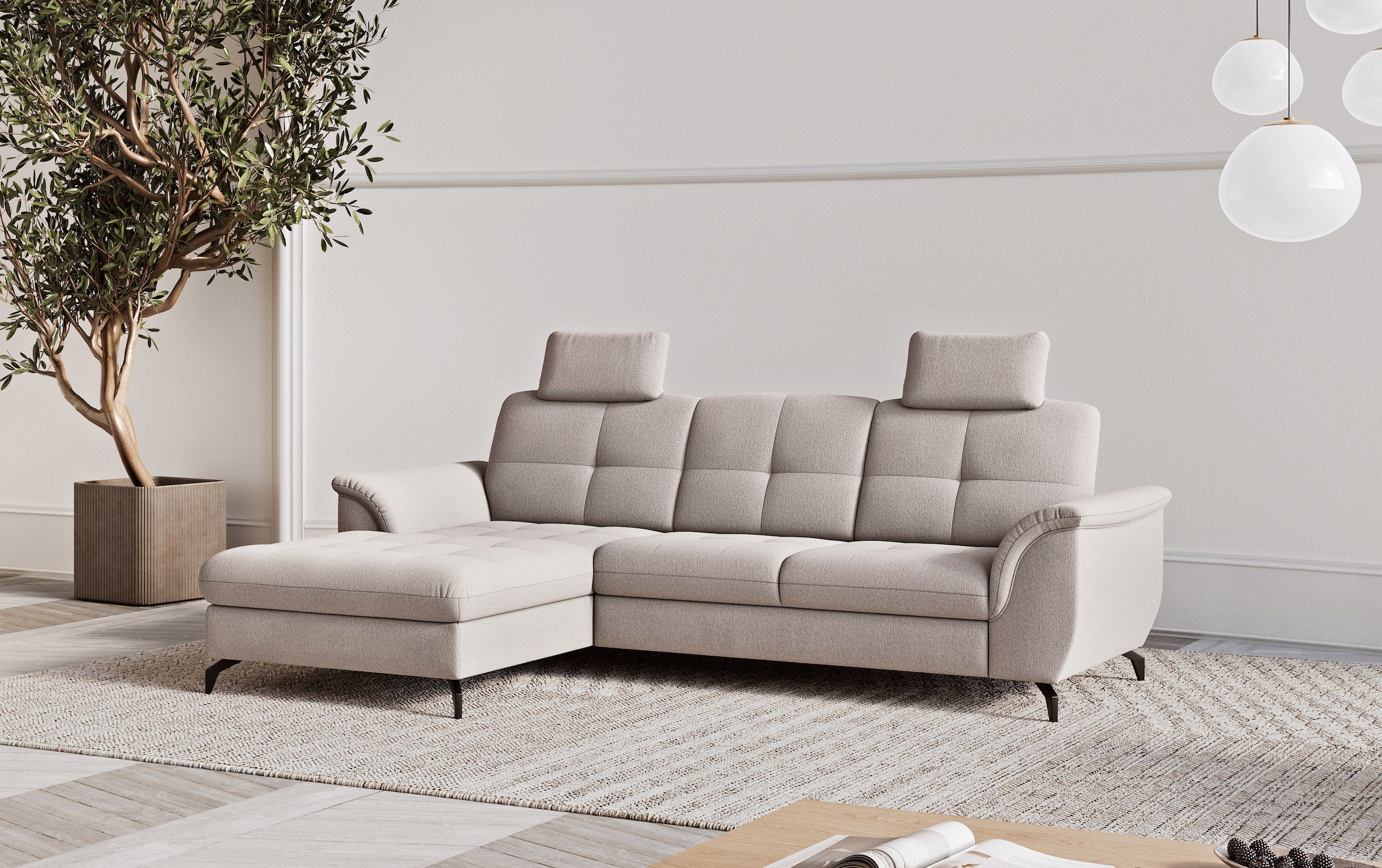 sit&more Ecksofa "Zora" wahlweise mit Schlaffunktion und Bettkasten