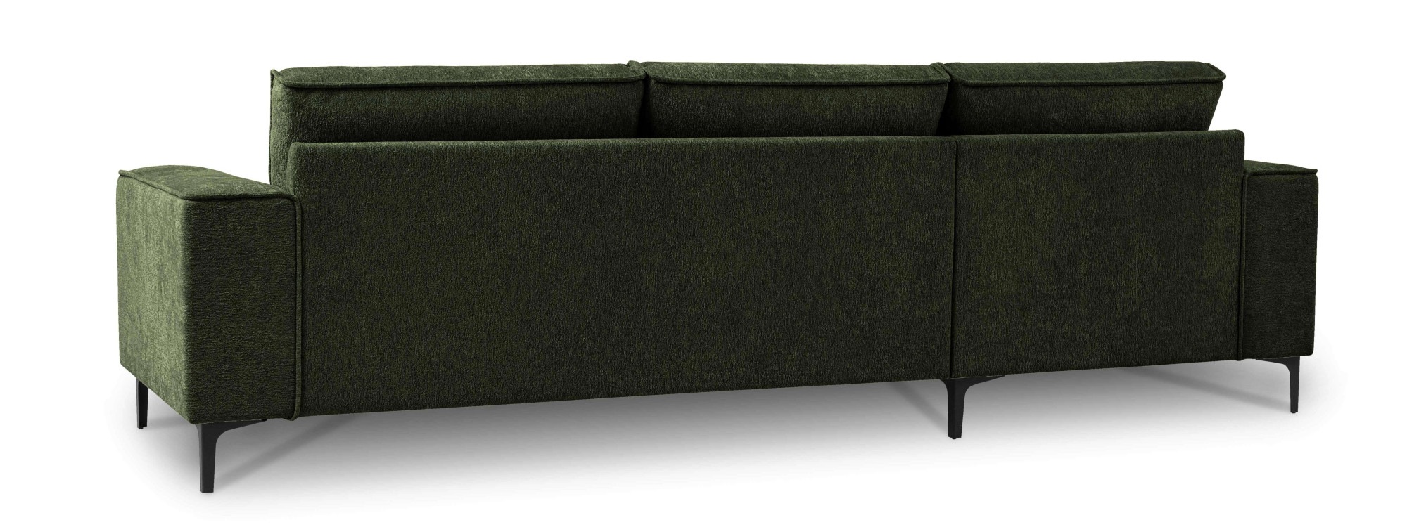 Places of Style Ecksofa »Polsterecke Oland, Struktur, Flachgewebe, Luxus-Microfaser, Boucle«, L-Form, 280 cm, Wellenunterfederung, Skandi-Design, Metallfüße