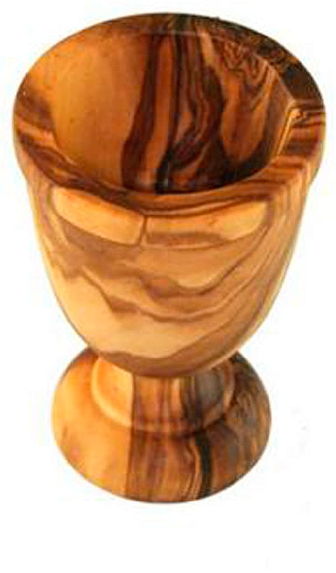 Olivenholz-erleben Eierbecher »KLASSIK gedrechselt aus edlem Olivenholz«, (Set, 6 tlg., 6x Eierbecher), Handarbeit, Angenehme Haptik, Lebensmittelecht & unbehandelt